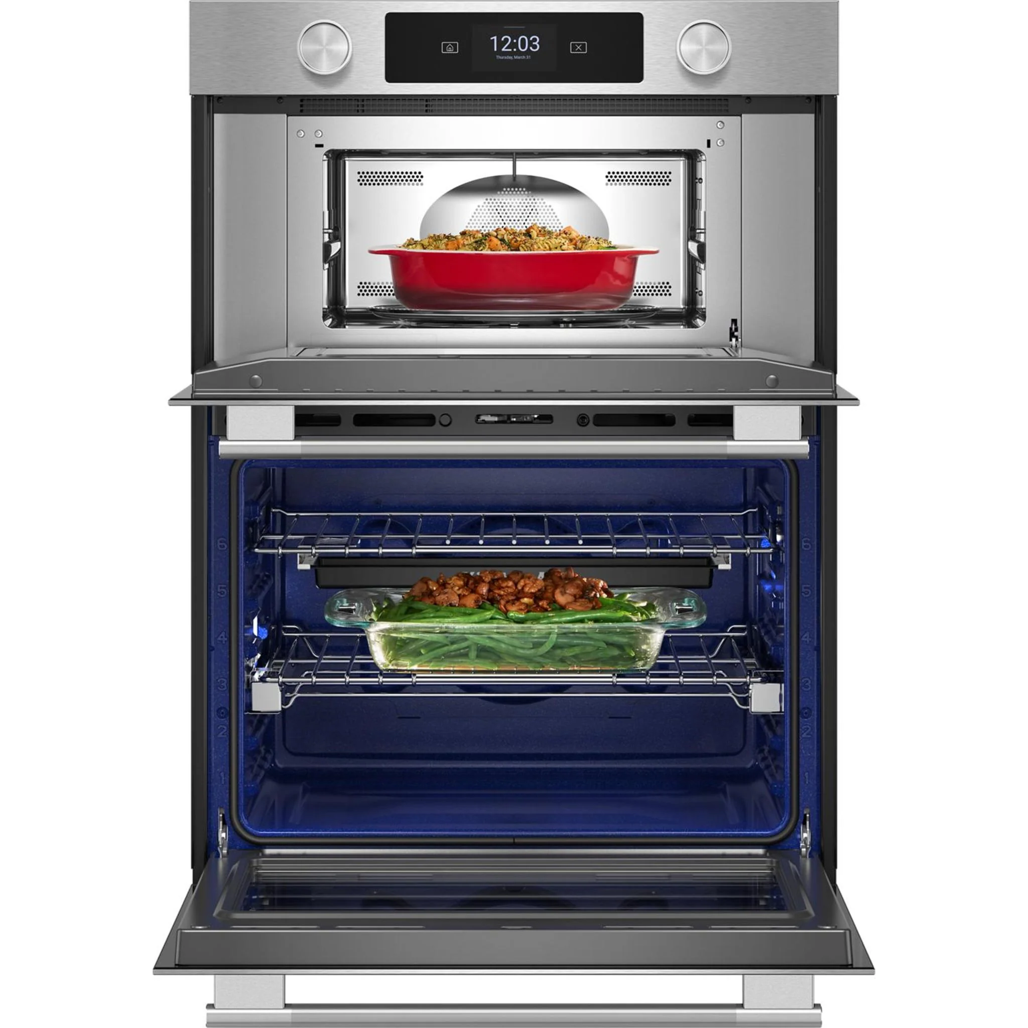 KitchenAid 30-inch Smart Electric Combo Wall Oven with Assisted Cooking Modes - PrintShieldFinish -PrintShield Stainless (KOEC730SPS) - Image 9