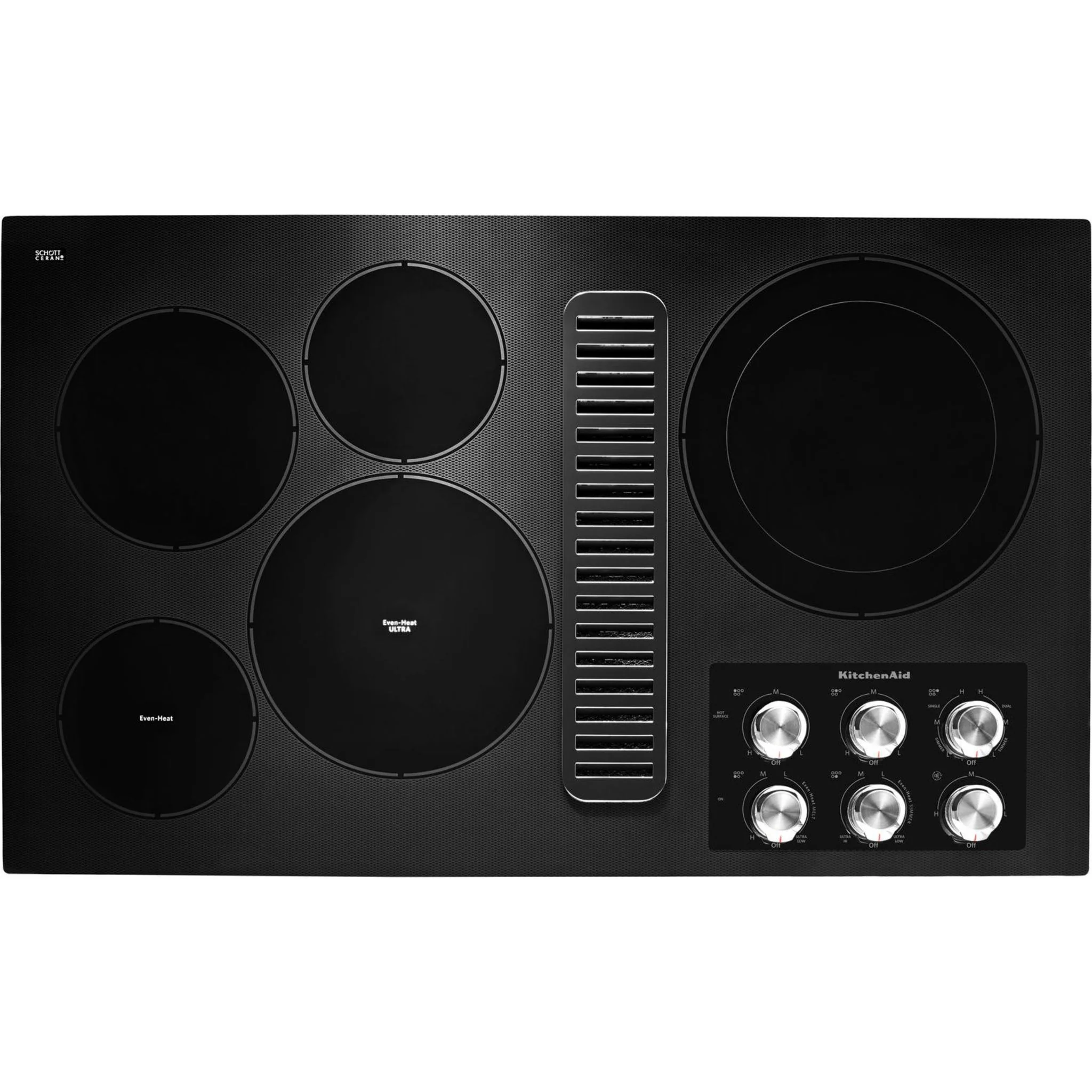 KitchenAid 36" Electric Downdraft Cooktop with 5 Elements -Black (KCED606GBL) - Image 17