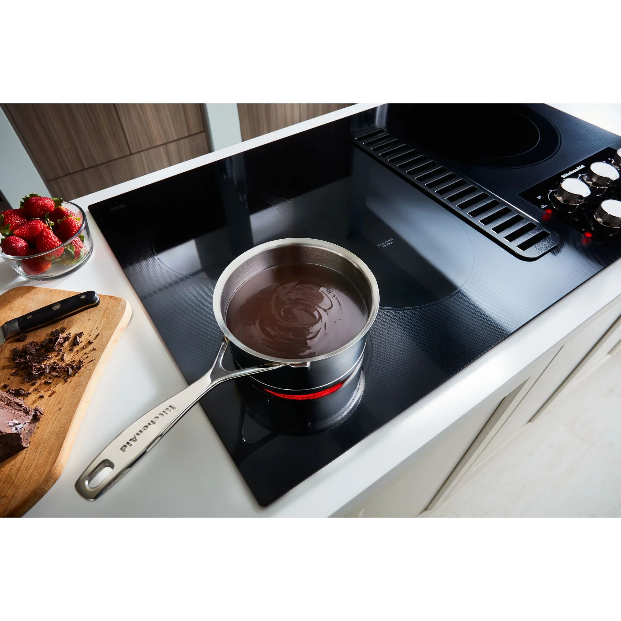 KitchenAid 36" Electric Downdraft Cooktop with 5 Elements -Black (KCED606GBL) - Image 4