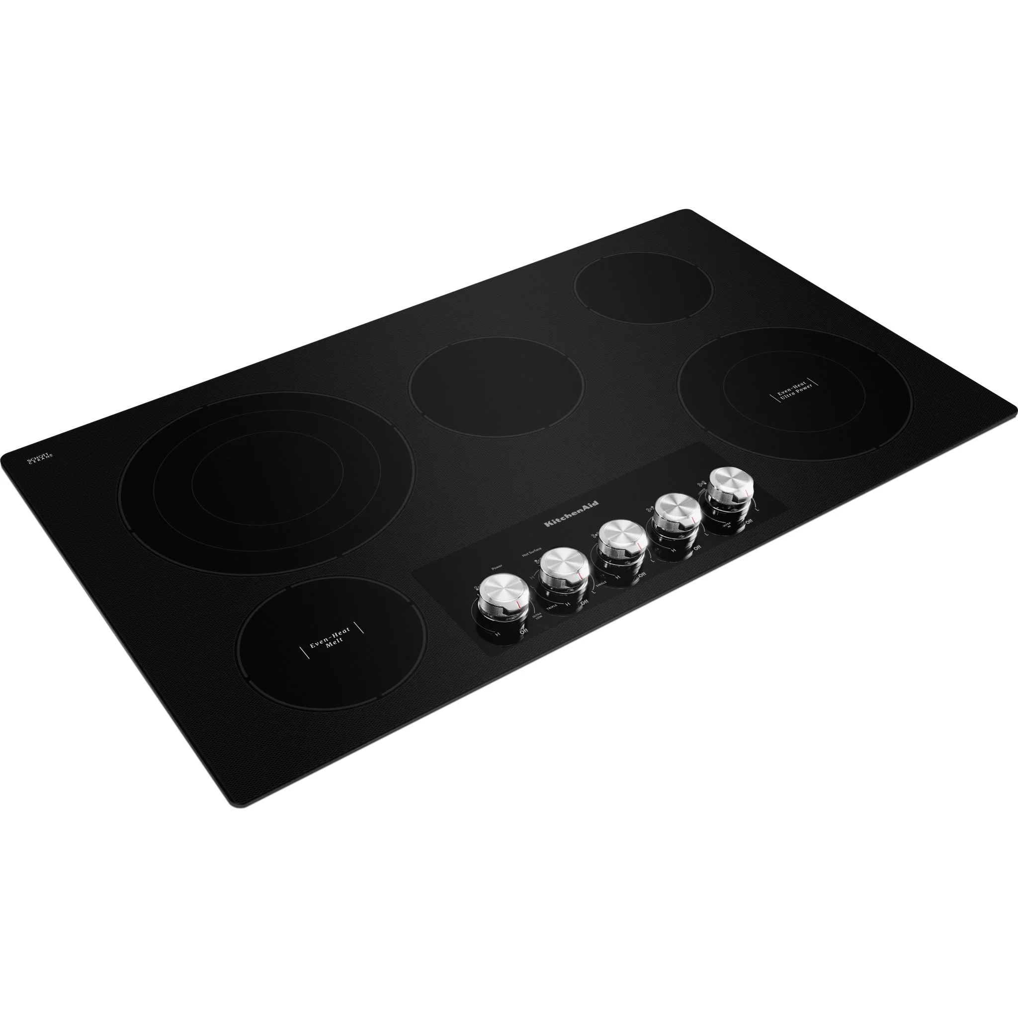 KitchenAid 36" Electric Cooktop with 5 Elements and Knob Controls -Black (KCES556HBL) - Image 2