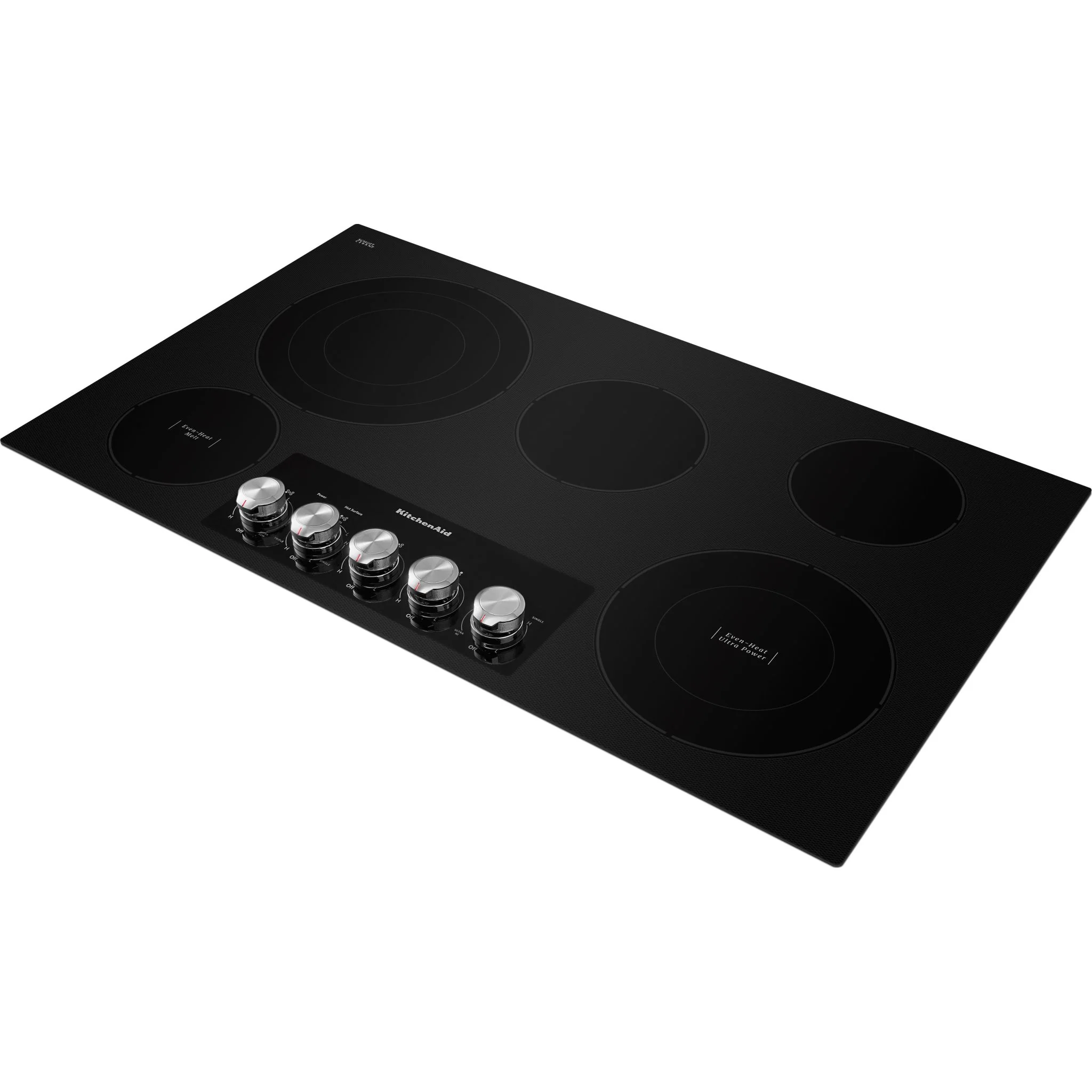 KitchenAid 36" Electric Cooktop with 5 Elements and Knob Controls -Black (KCES556HBL) - Image 3
