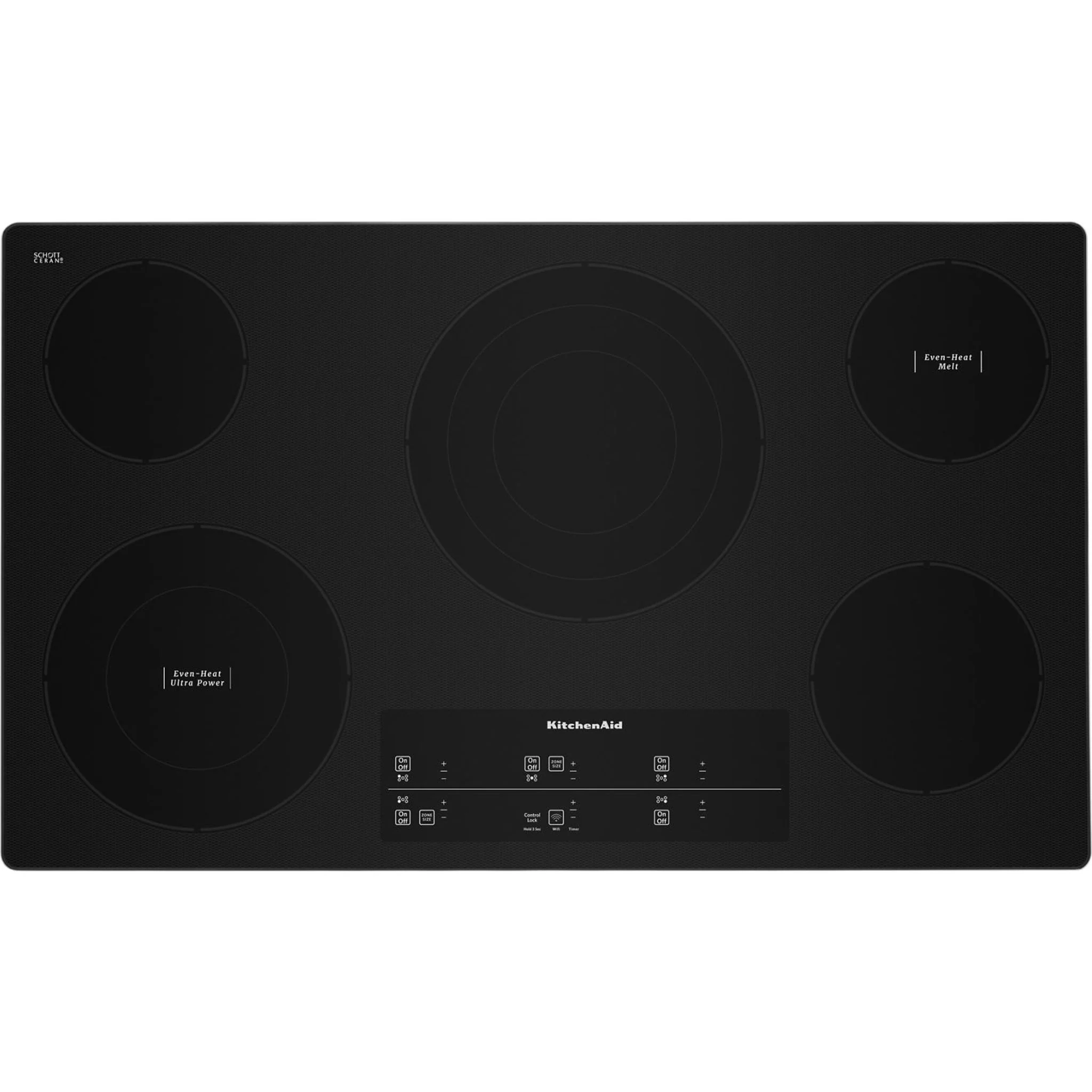 KitchenAid 36" Electric Cooktop with 5 Elements and Touch-Activated Controls -Stainless Steel (KCES956KSS)
