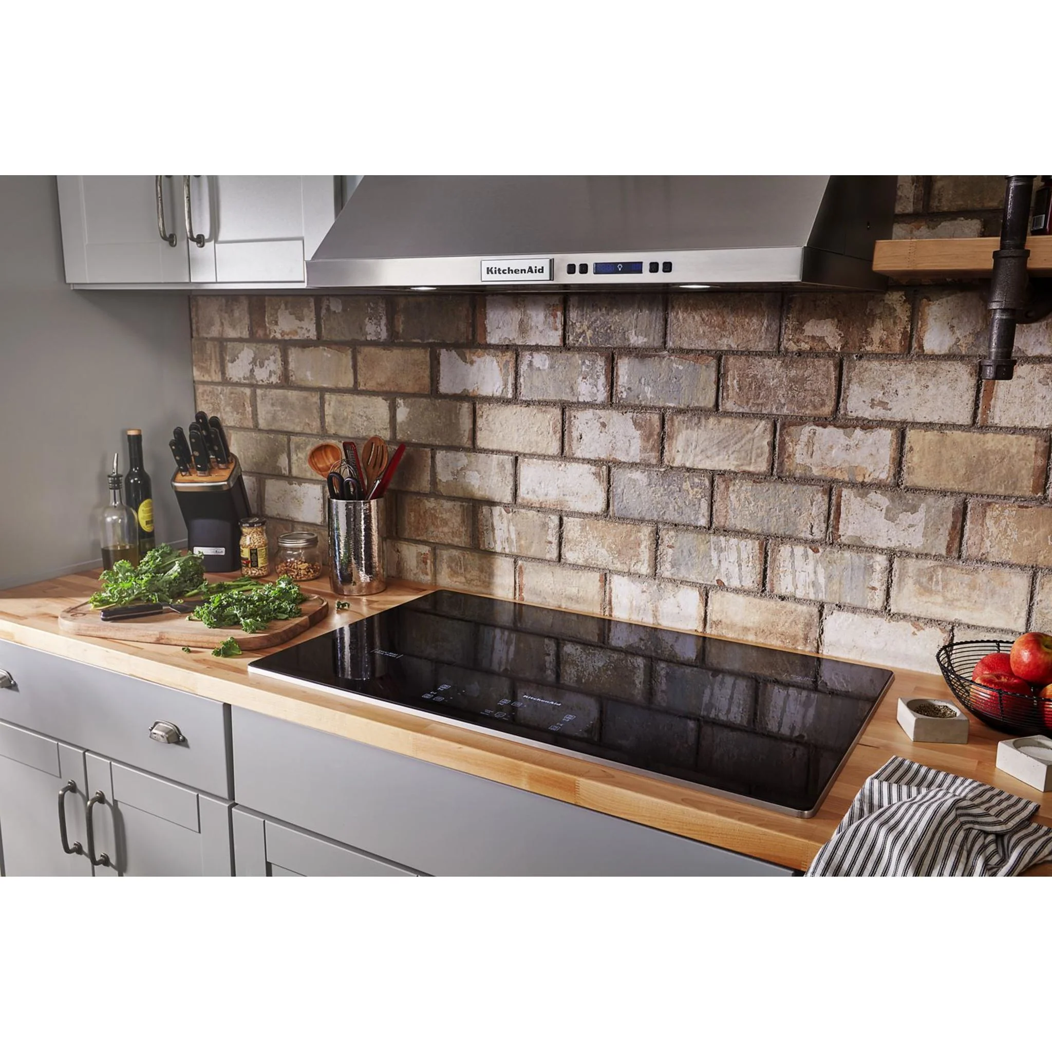 KitchenAid 36" Electric Cooktop with 5 Elements and Touch-Activated Controls -Stainless Steel (KCES956KSS) - Image 2
