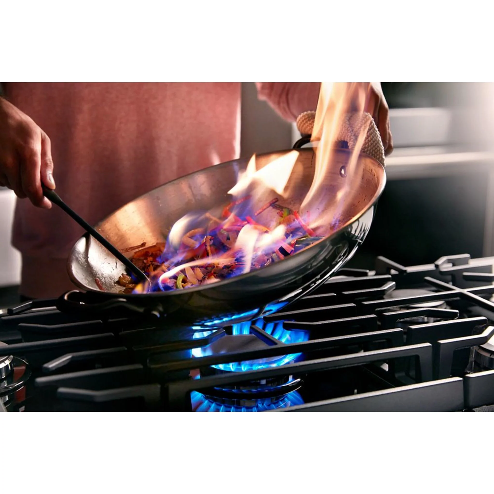 KitchenAid 36" Gas-on-Glass Cooktop -Black (KCGG536PBL) - Image 2