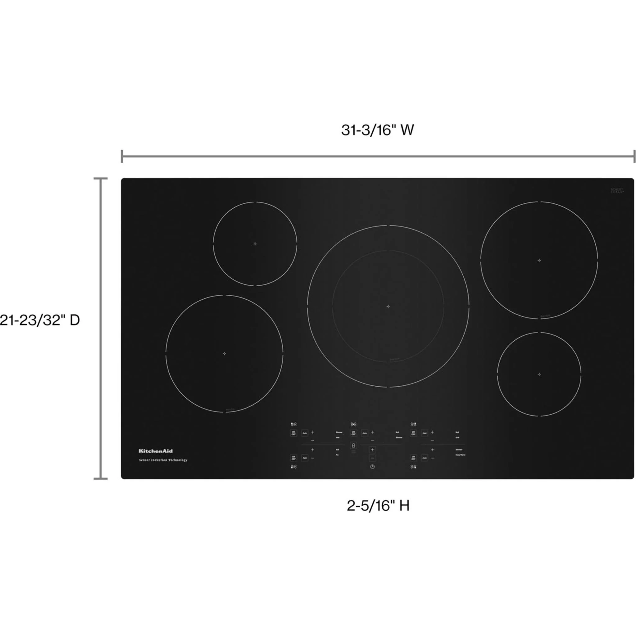 KitchenAid 36-Inch 5-Element Sensor Induction Cooktop -Black (KCIG556JBL) - Image 35