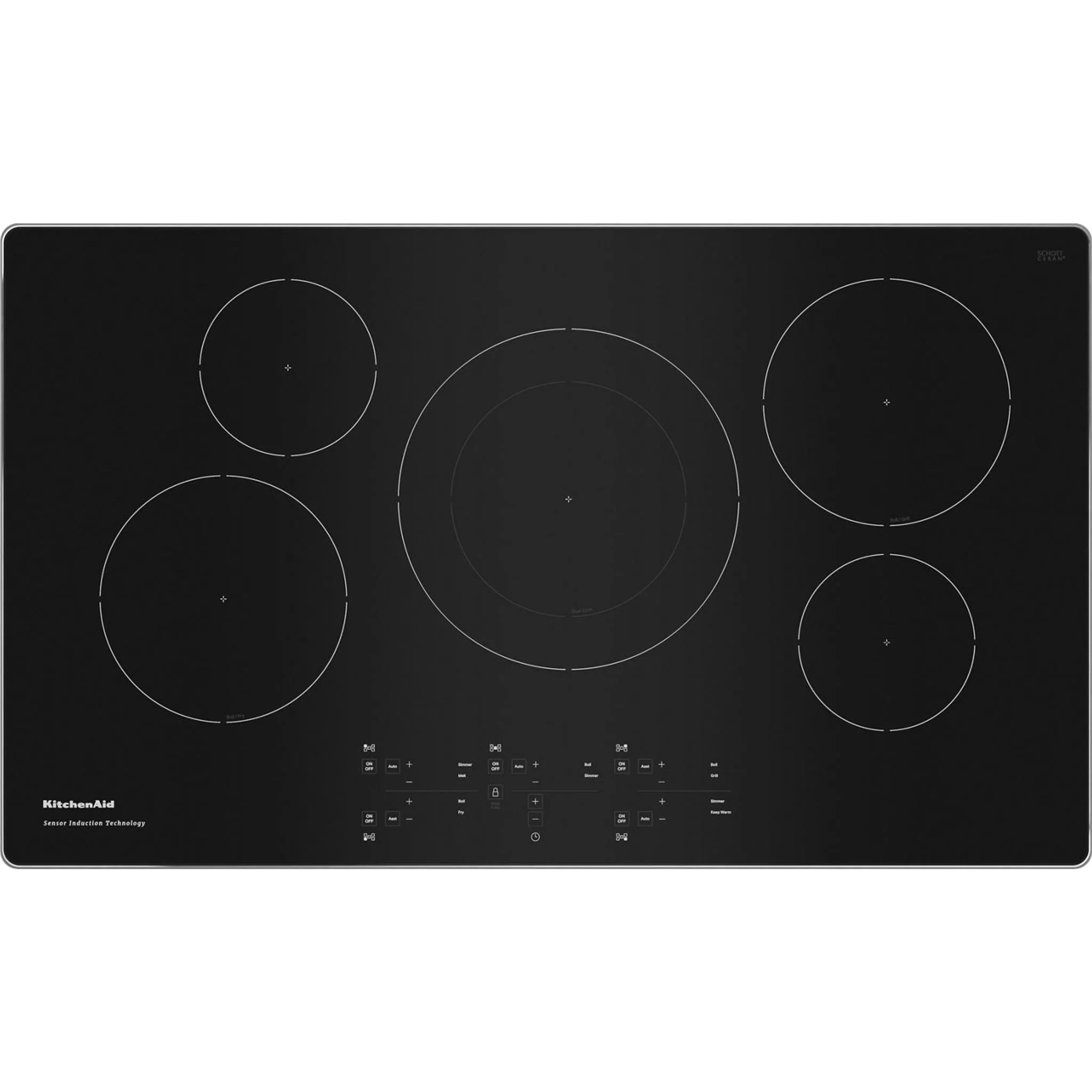 KitchenAid 36-Inch 5-Element Sensor Induction Cooktop -Stainless Steel (KCIG556JSS) - Image 14