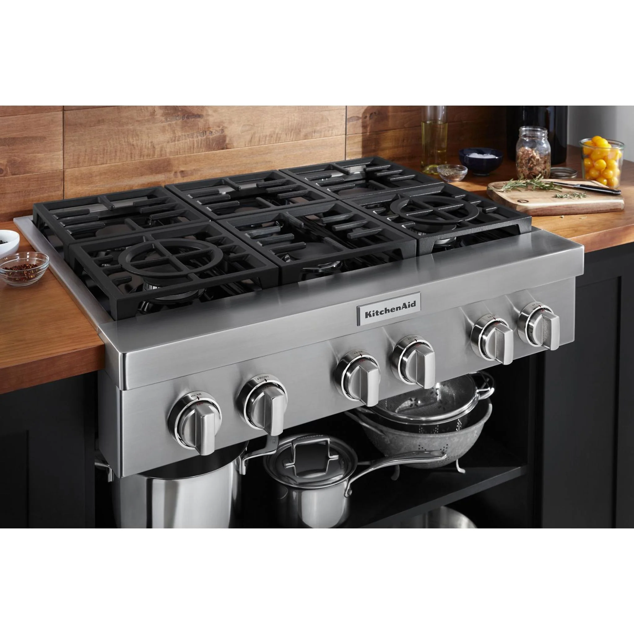 KitchenAid 36'' 6-Burner Commercial-Style Gas Rangetop -Stainless Steel (KCGC506JSS) - Image 11