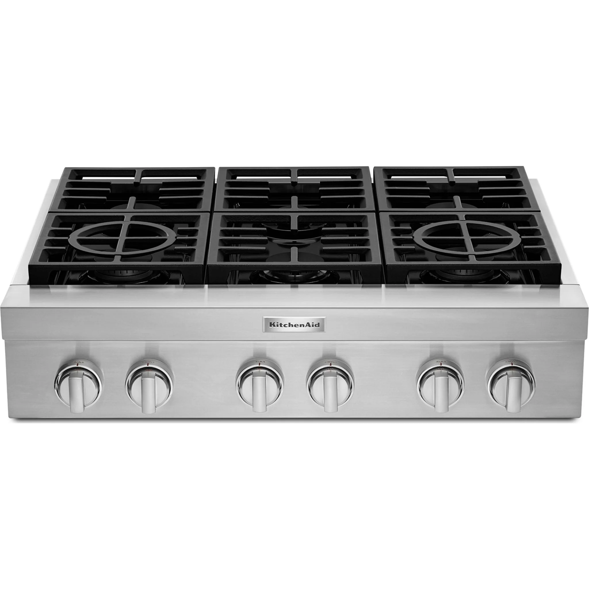 KitchenAid 36'' 6-Burner Commercial-Style Gas Rangetop -Stainless Steel (KCGC506JSS) - Image 4
