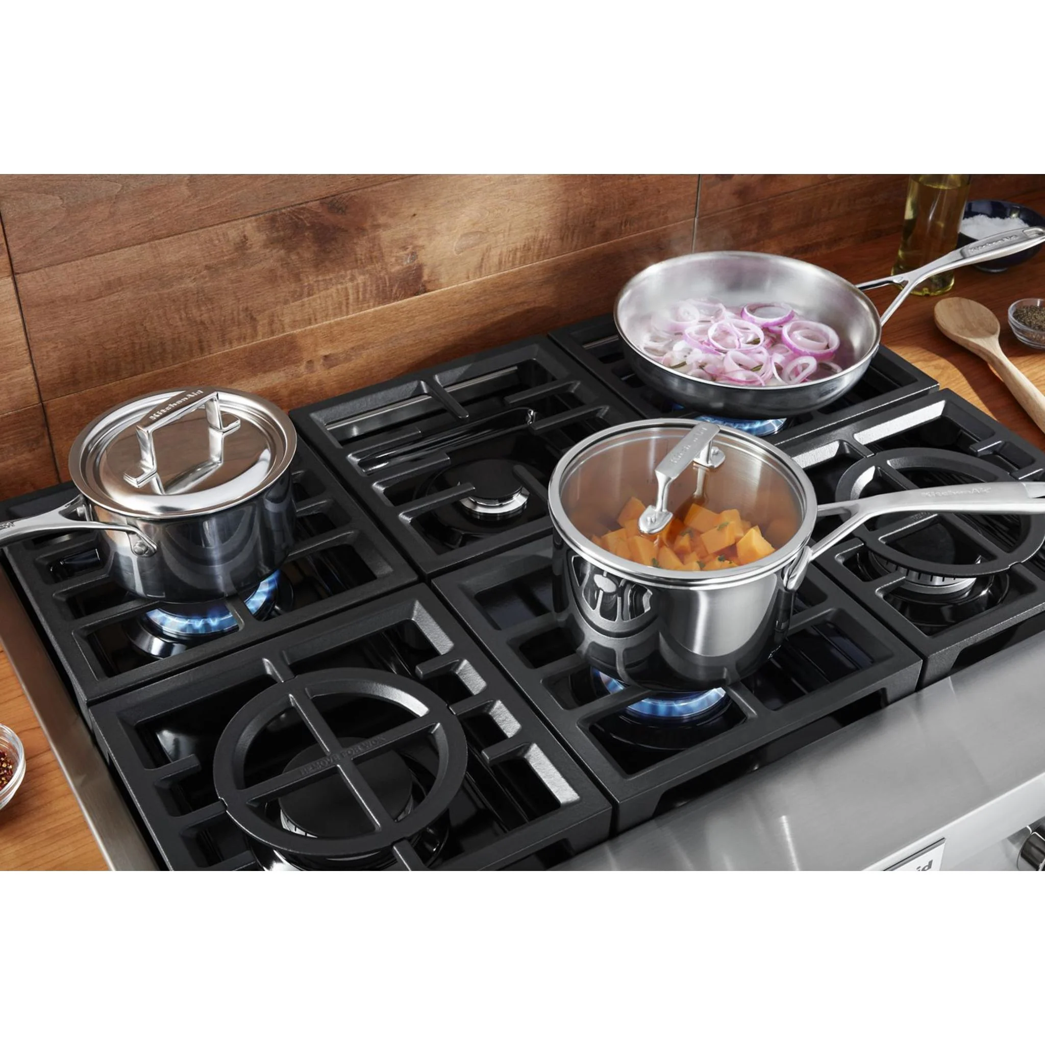KitchenAid 36'' 6-Burner Commercial-Style Gas Rangetop -Stainless Steel (KCGC506JSS) - Image 6