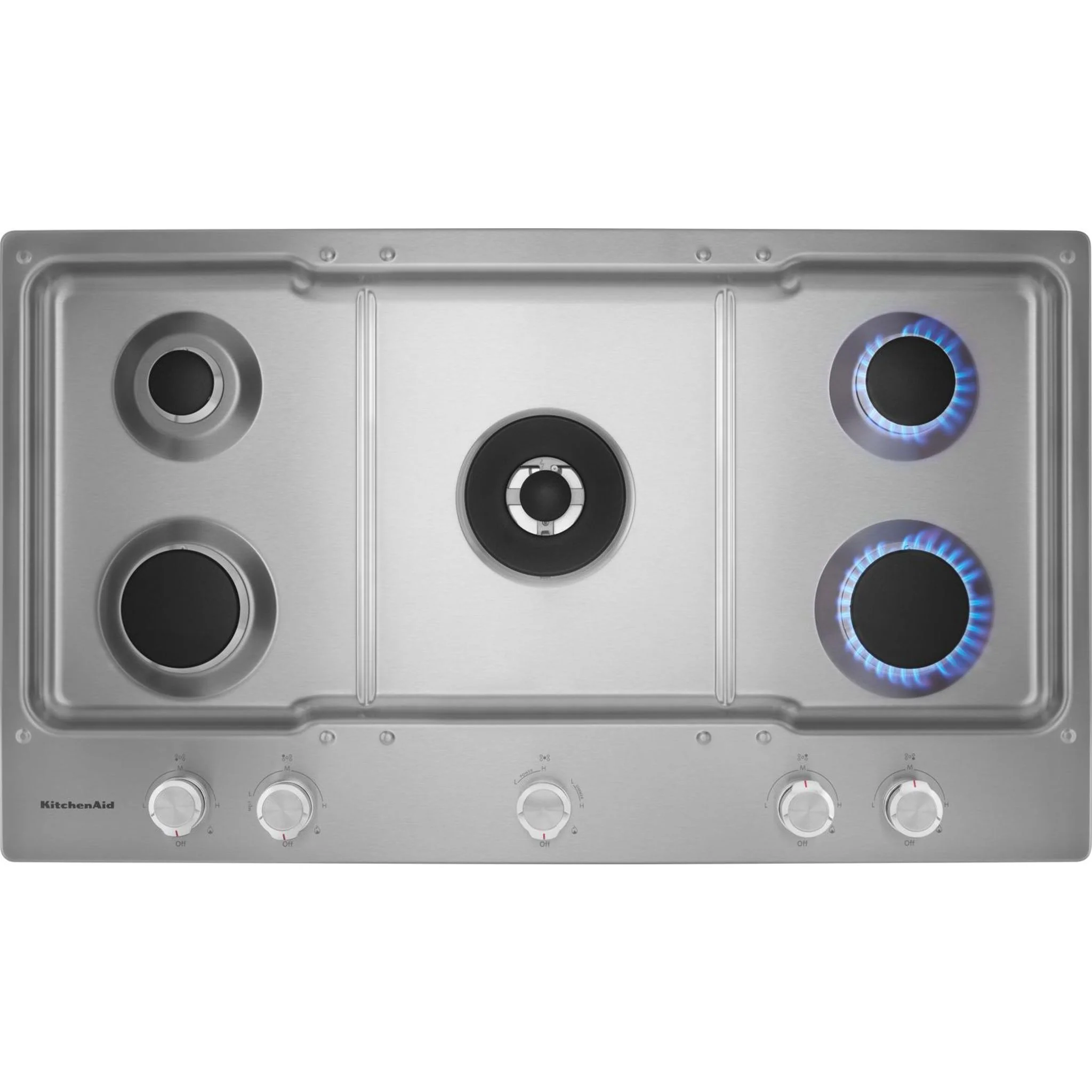 KitchenAid 36" 5-Burner Gas Cooktop -Stainless Steel (KCGS556ESS) - Image 11