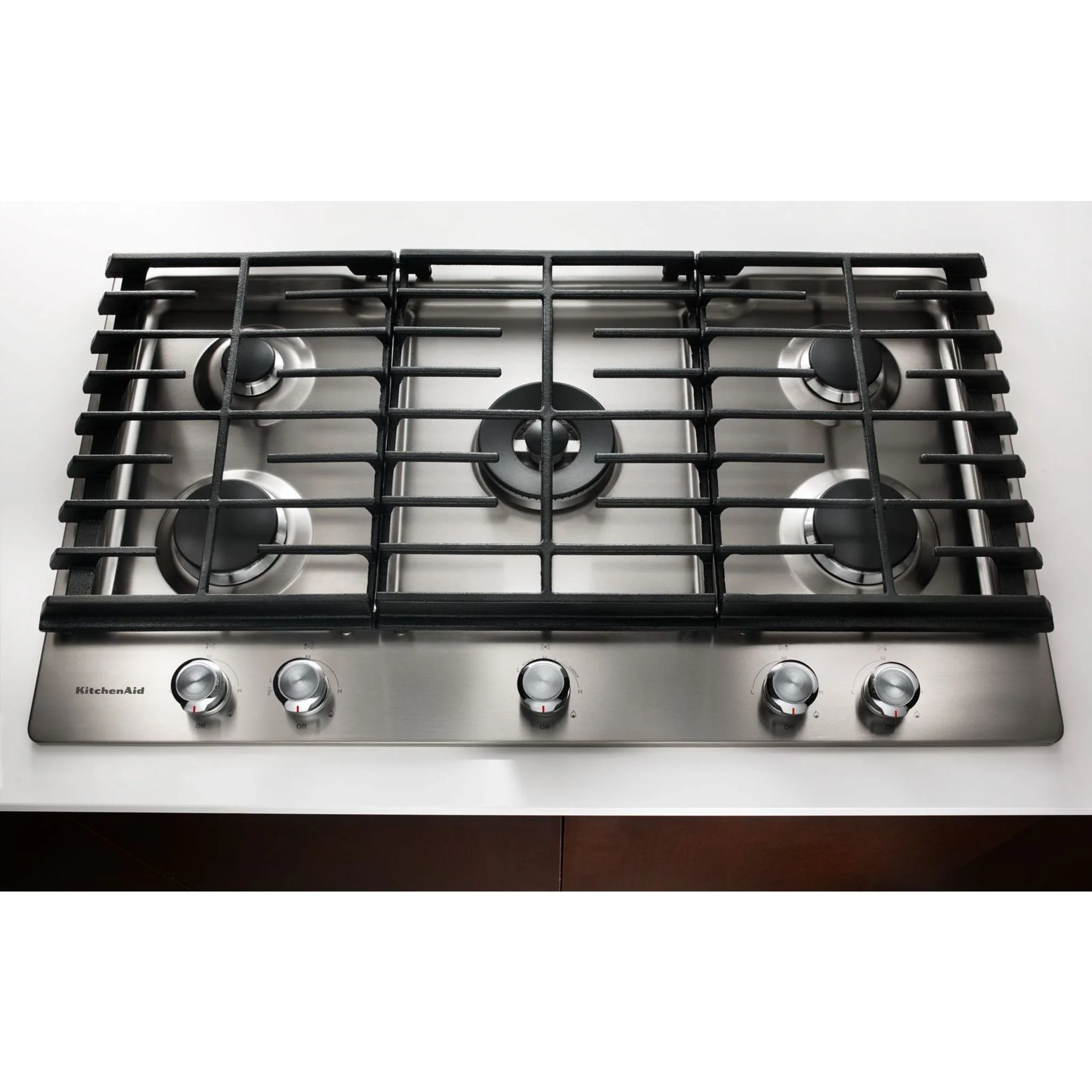 KitchenAid 36" 5-Burner Gas Cooktop -Stainless Steel (KCGS556ESS) - Image 13