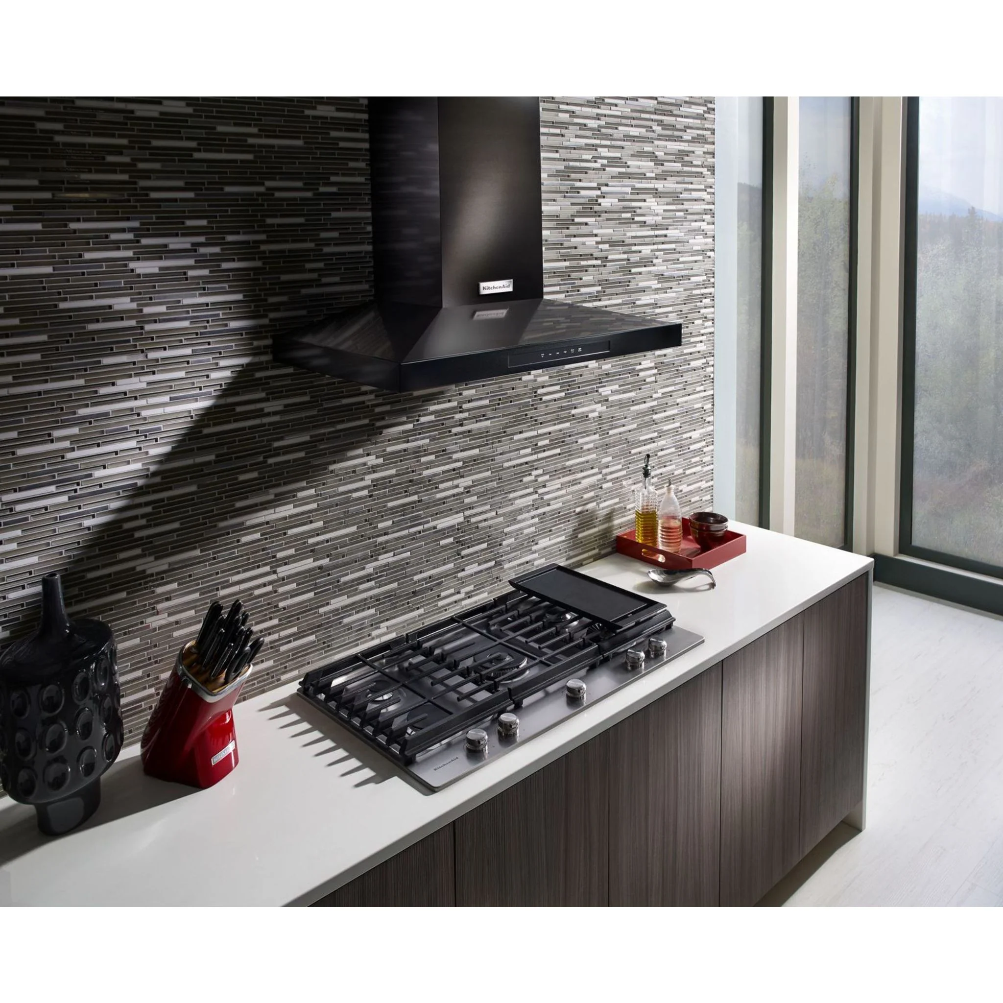 KitchenAid 36" 5-Burner Gas Cooktop with Griddle -Stainless Steel (KCGS956ESS) - Image 17