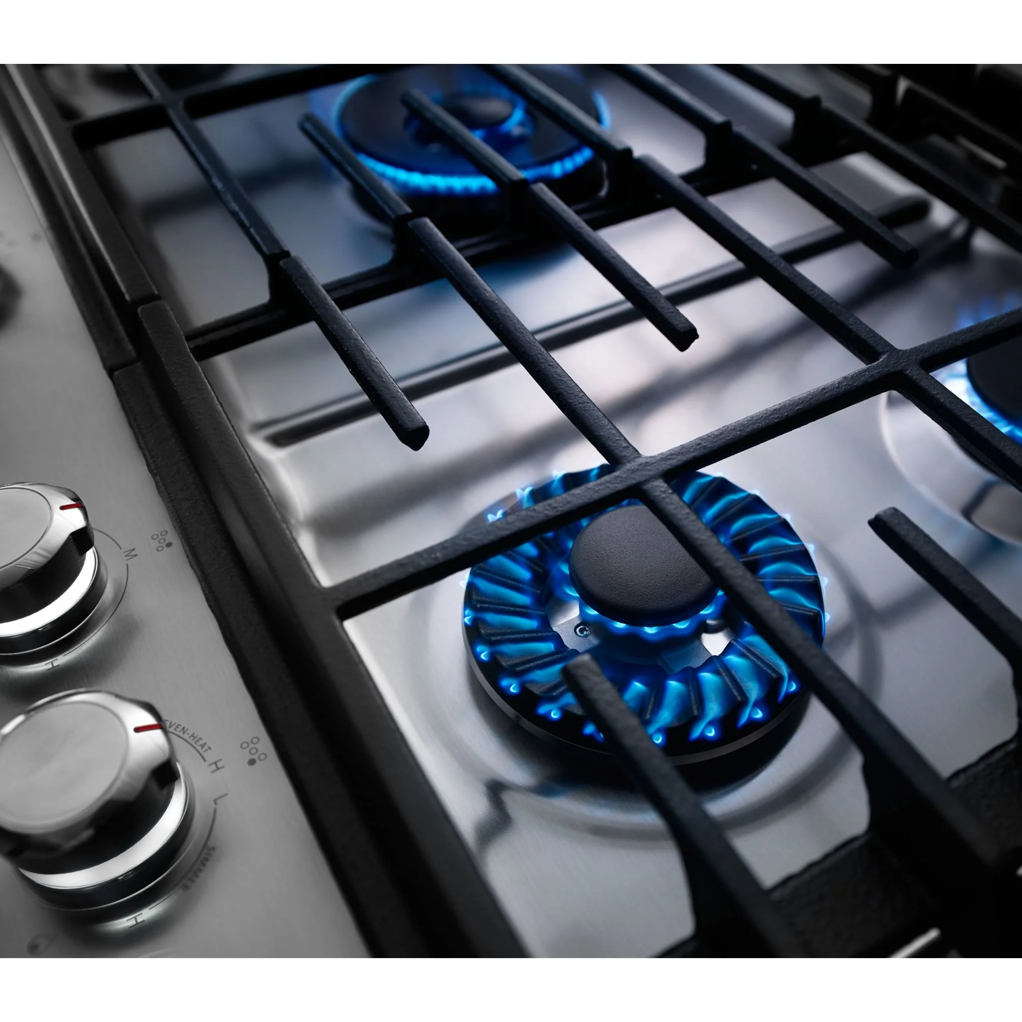 KitchenAid 36" 5-Burner Gas Cooktop with Griddle -Stainless Steel (KCGS956ESS) - Image 3