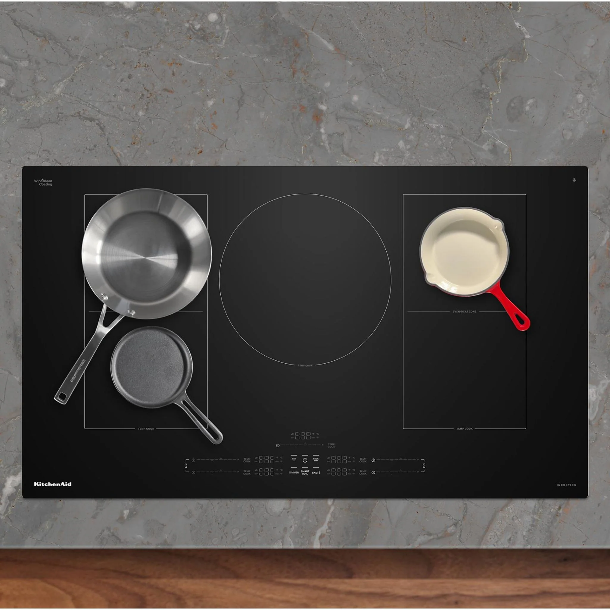KitchenAid 36" Temp CookInduction Cooktop with 5 Cooking Zones -Black (KCIT736SBL) - Image 13
