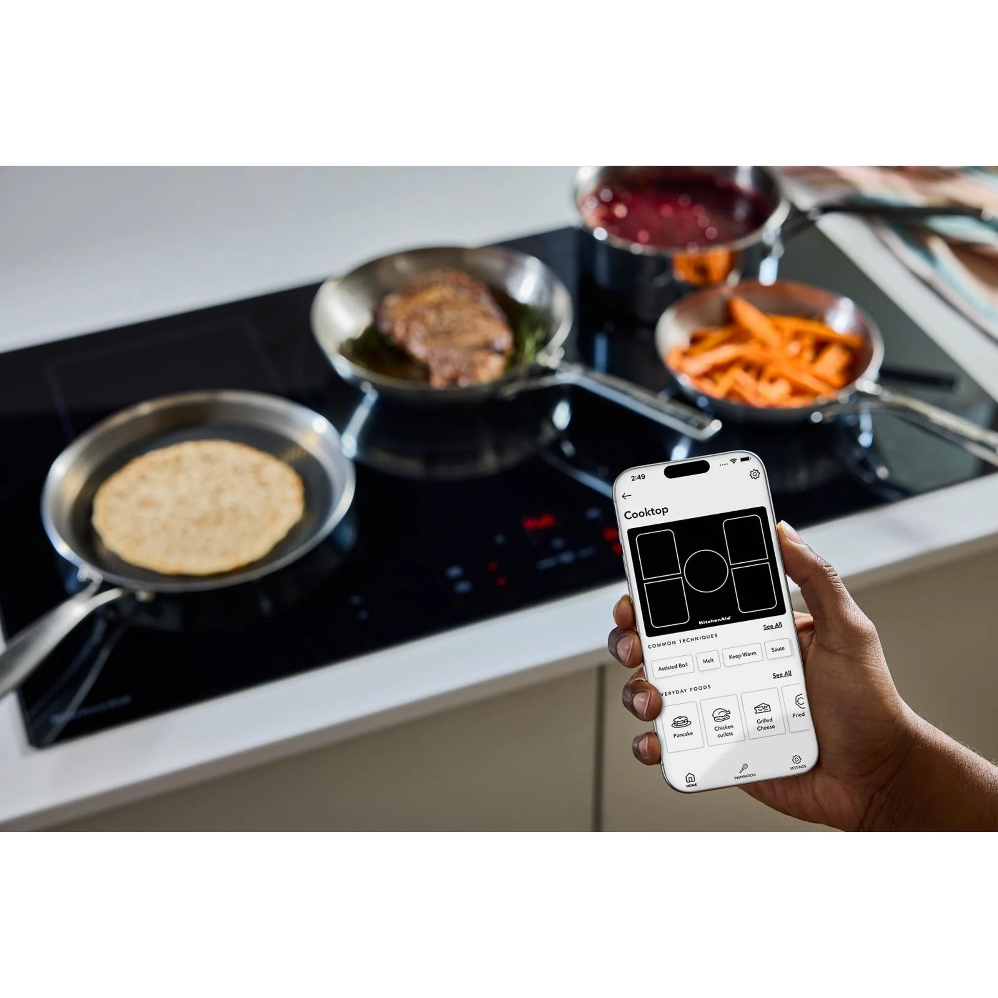 KitchenAid 36" Temp CookInduction Cooktop with 5 Cooking Zones -Black (KCIT736SBL) - Image 18