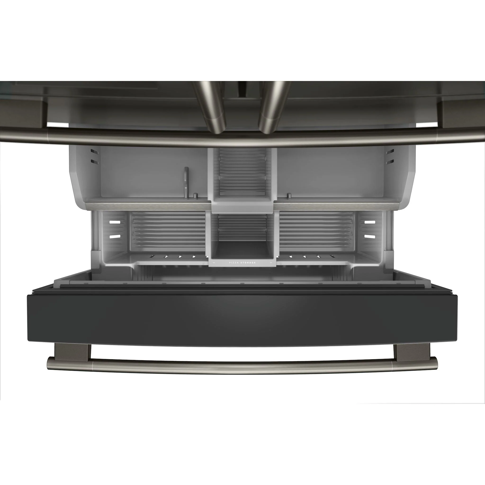 KitchenAid 29 cu. ft. French Door Refrigerator with Exterior Water and Ice and FreshChillFull-Width Refrigerated Drawer -Black Ore (KRMF436SBE) - Image 5