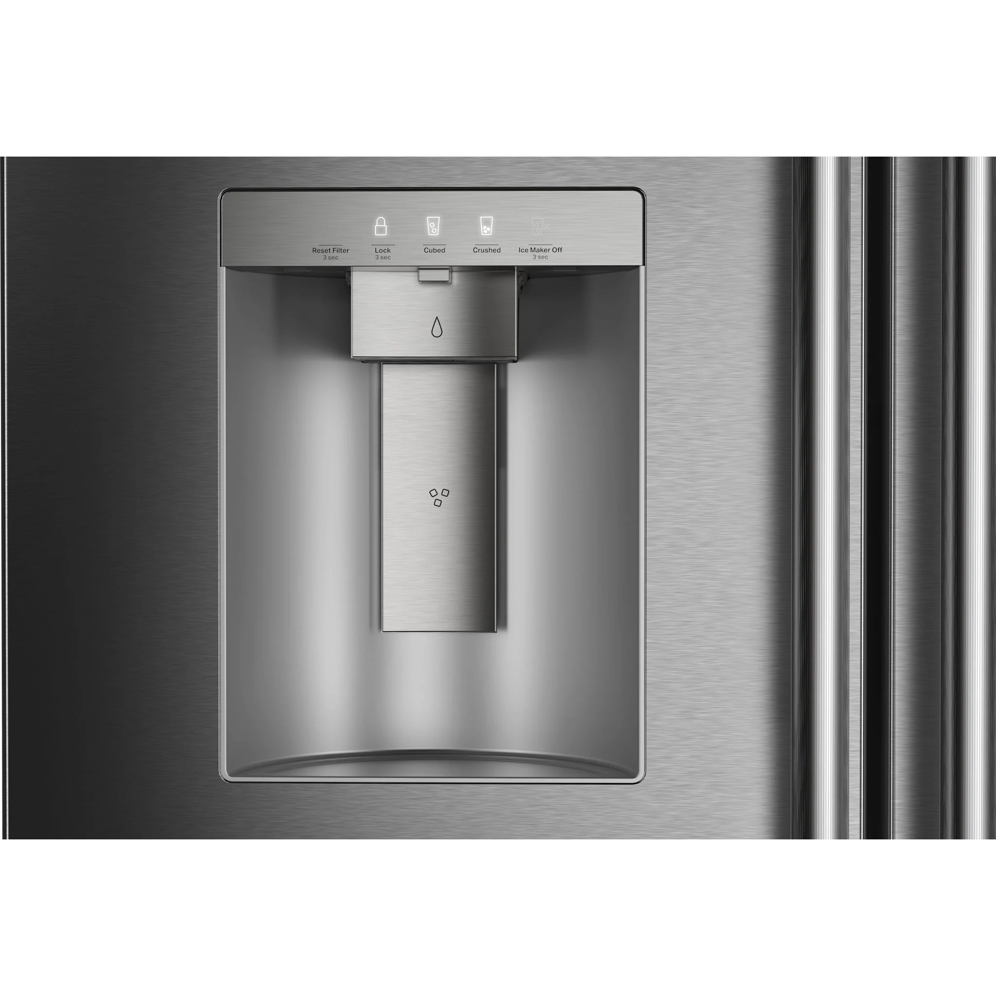 KitchenAid 29 Cu. Ft. French Door Refrigerator with Exterior Water & Ice and FreshChill Refrigerated Drawer - PrintShield Stainless (KRMF436SPS) - Image 6