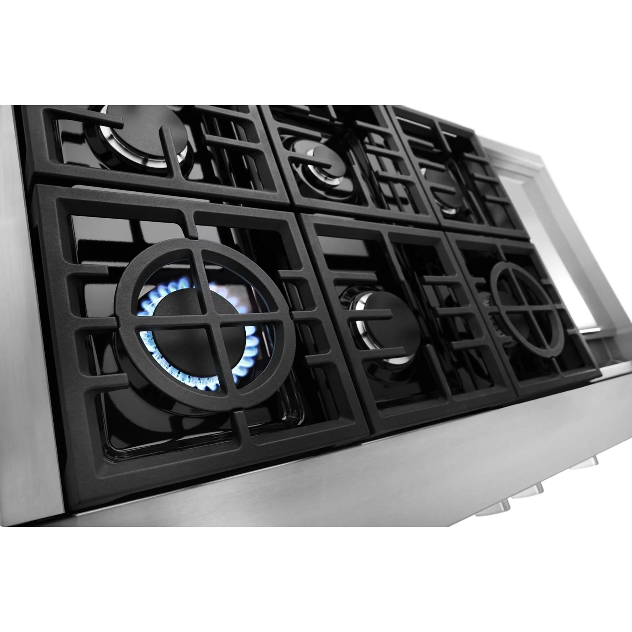 KitchenAid 48'' 6-Burner Commercial-Style Gas Rangetop with Griddle -Stainless Steel (KCGC558JSS) - Image 32