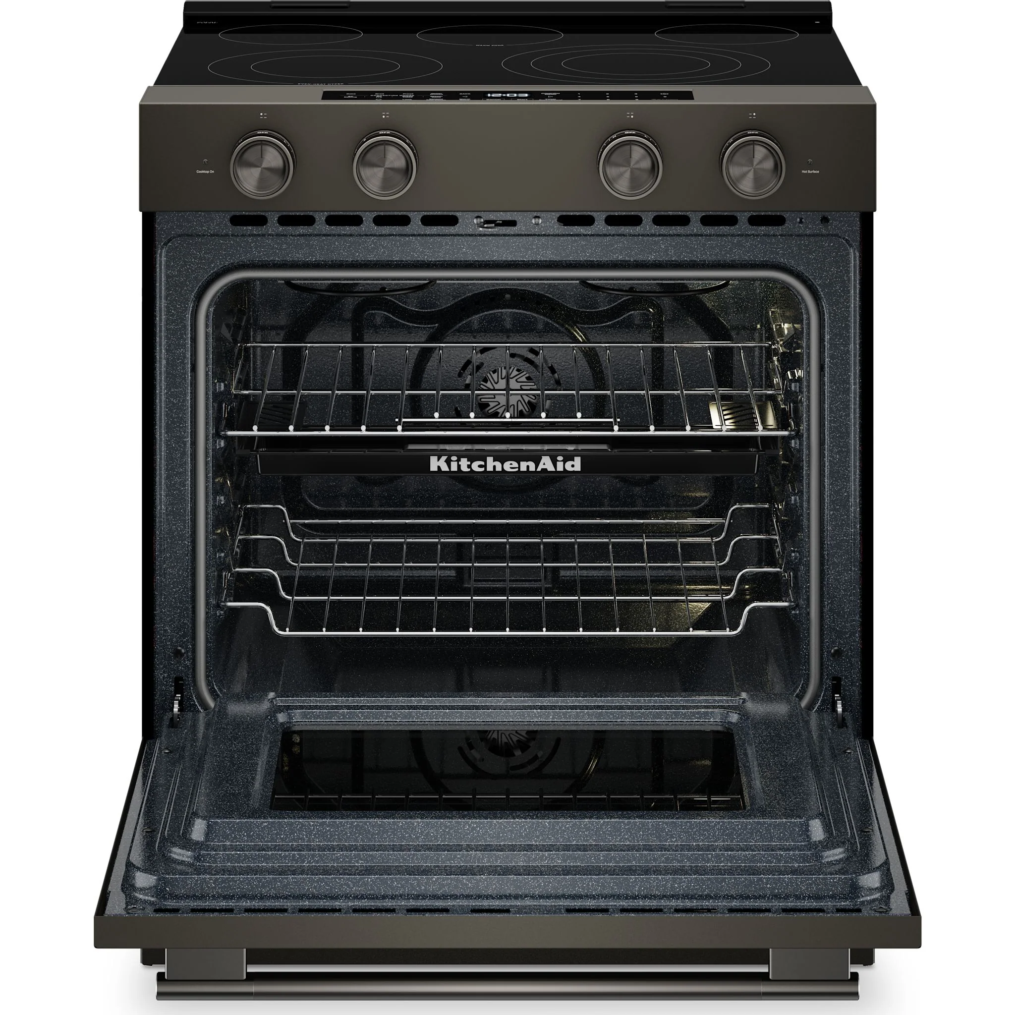 KitchenAid 5.3 Cu. Ft. Slide-in Electric Range with Two Even-HeatHyper Elements and Convection Cooking Modes -Black Ore (YKSES530SBE) - Image 2