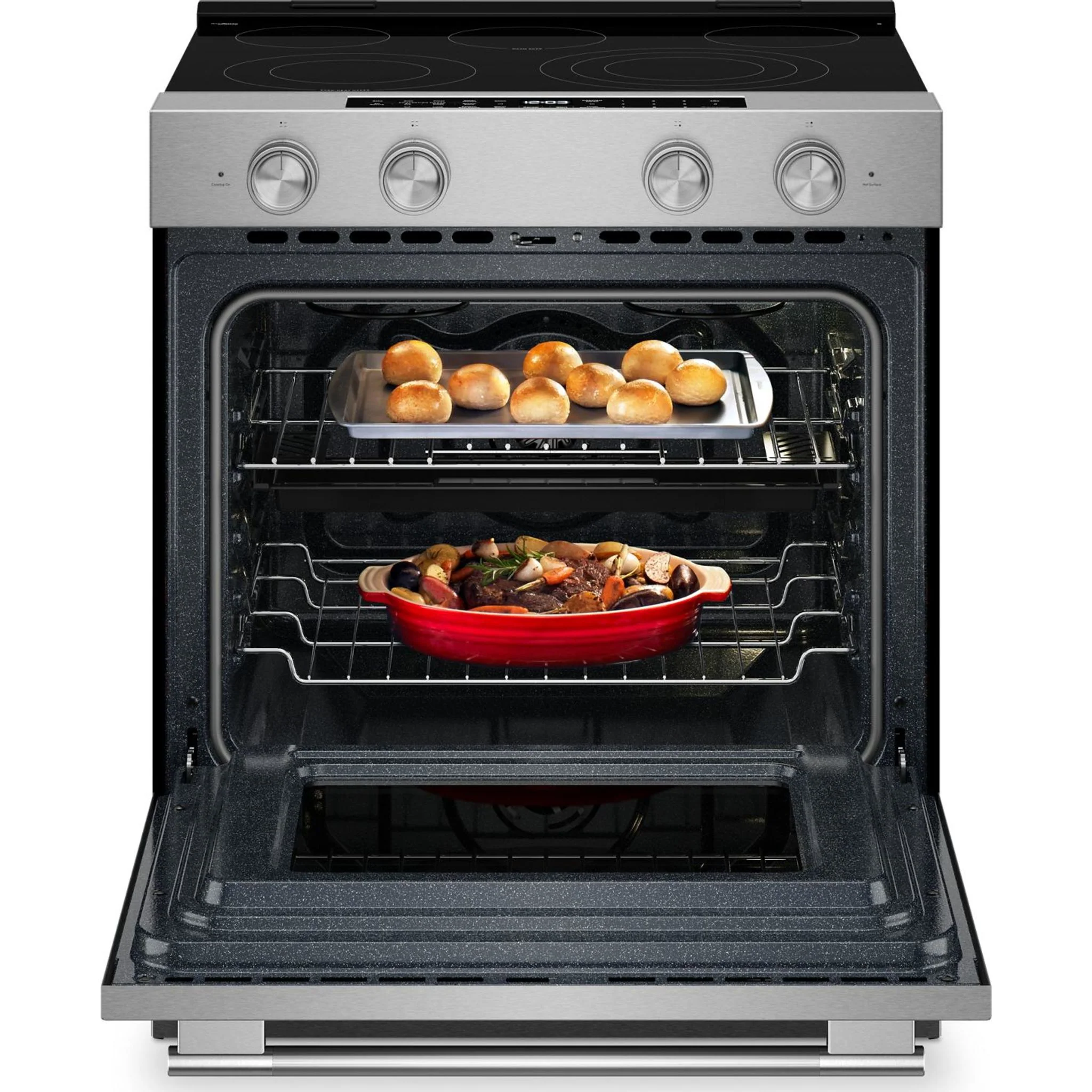 KitchenAid 5.3 Cu. Ft. Slide-In Electric Range with Even-Heat Hyper Elements & Convection - Fingerprint Resistant Stainless Steel (YKSES530SPS) - Image 11