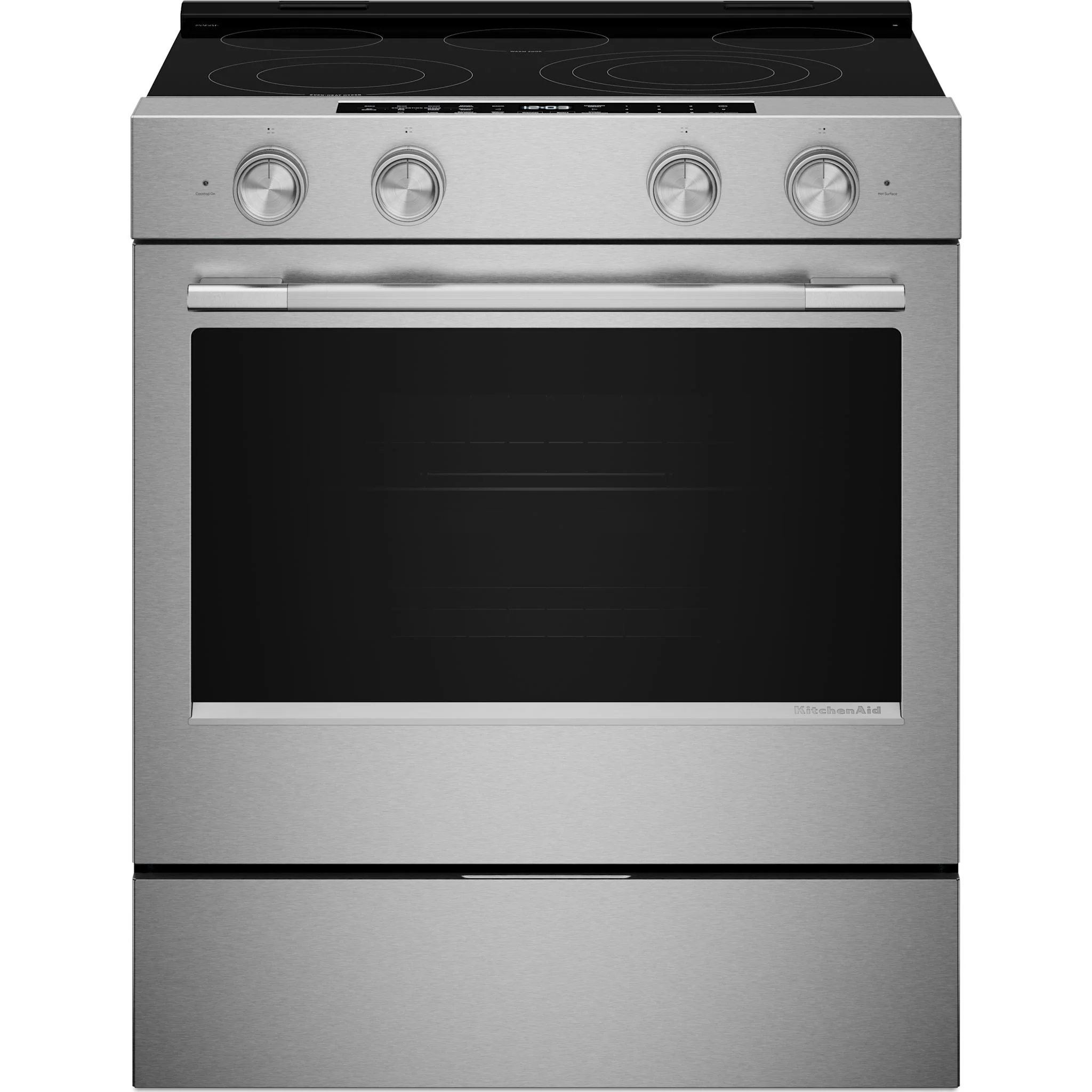 KitchenAid 5.3 Cu. Ft. Slide-In Electric Range with Even-Heat Hyper Elements & Convection - Fingerprint Resistant Stainless Steel (YKSES530SPS) - Image 3