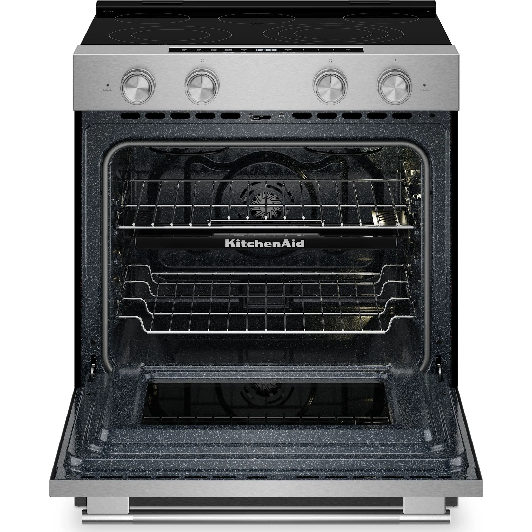KitchenAid 5.3 Cu. Ft. Slide-In Electric Range with Even-Heat Hyper Elements & Convection - Fingerprint Resistant Stainless Steel (YKSES530SPS) - Image 4