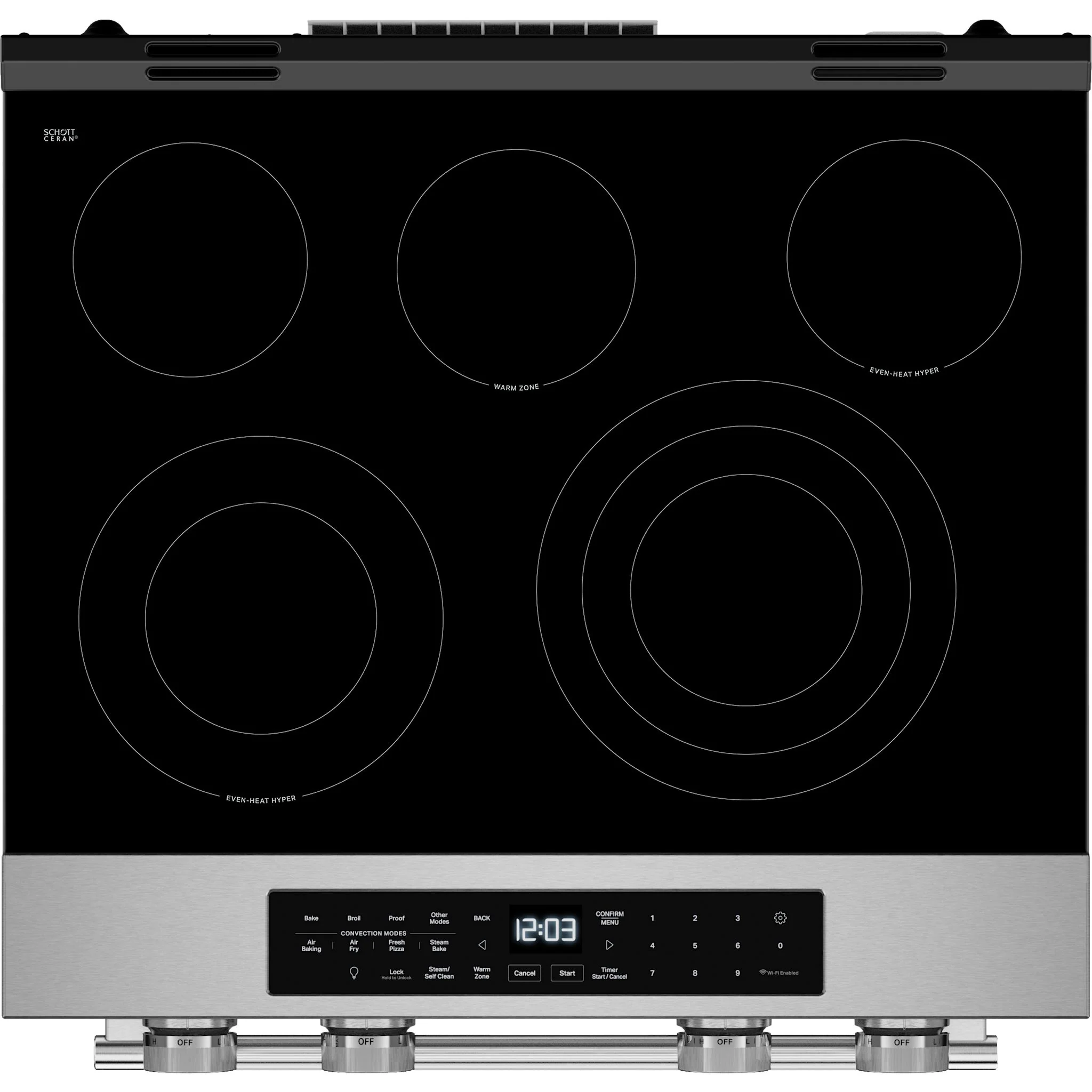 KitchenAid 5.3 Cu. Ft. Slide-In Electric Range with Even-Heat Hyper Elements & Convection - Fingerprint Resistant Stainless Steel (YKSES530SPS) - Image 6