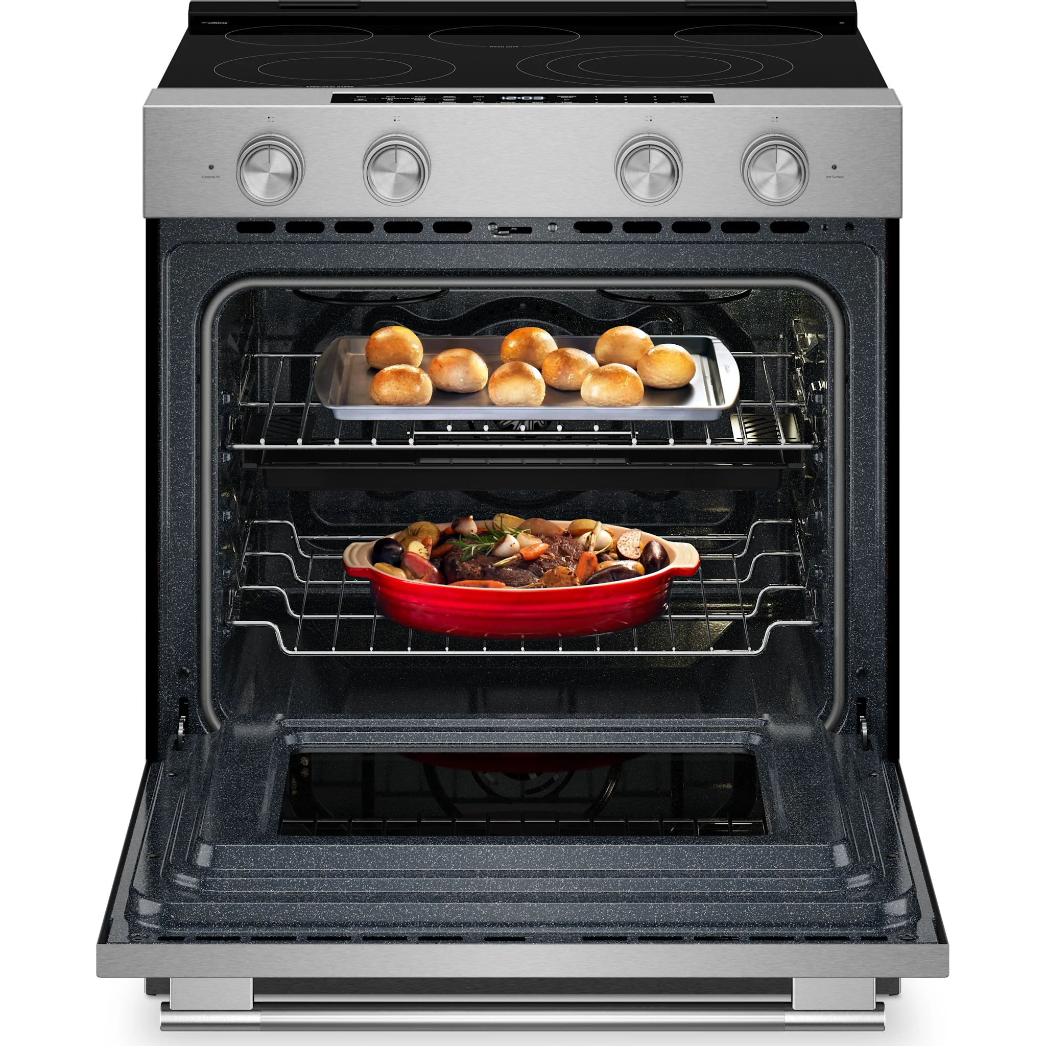 KitchenAid 5.3 Cu. Ft. Slide-In Electric Range with Even-Heat Hyper Elements & Convection - Fingerprint Resistant Stainless Steel (YKSES530SPS) - Image 8
