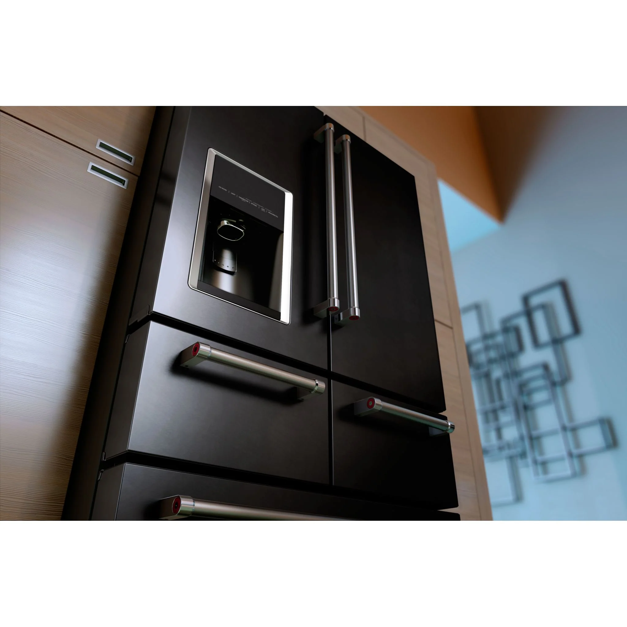 KitchenAid 25.8 Cu. Ft. 36" Multi-Door Freestanding Refrigerator with Platinum Interior Design and PrintShieldFinish -Black Stainless (KRMF706EBS) - Image 14