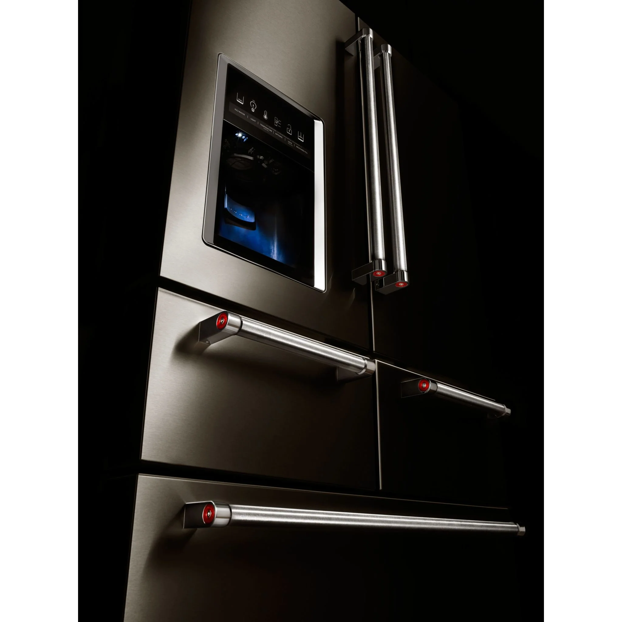 KitchenAid 25.8 Cu. Ft. 36" Multi-Door Freestanding Refrigerator with Platinum Interior Design and PrintShieldFinish -Black Stainless (KRMF706EBS) - Image 16