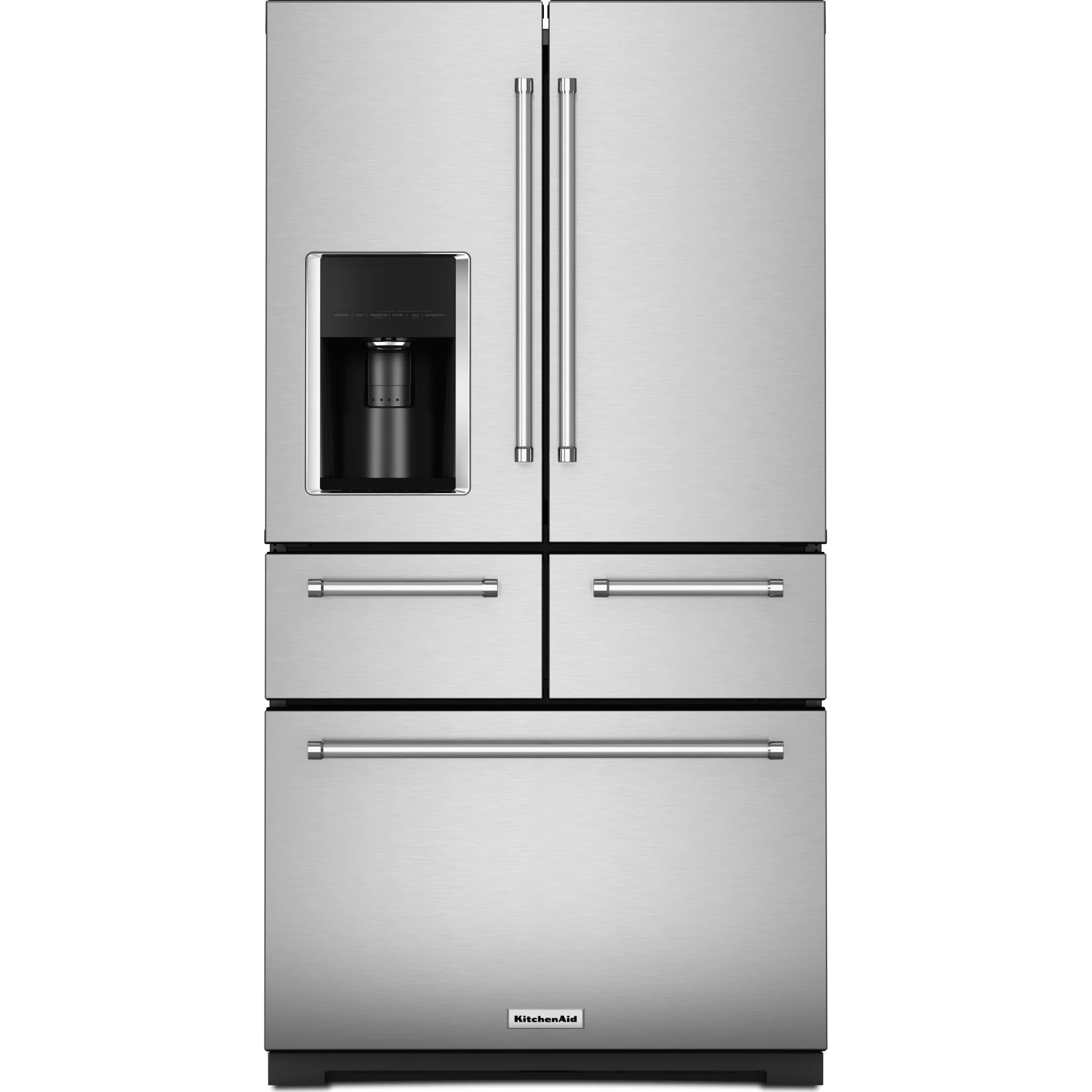 KitchenAid 25.8 Cu. Ft. 36" Multi-Door Freestanding Refrigerator with Platinum Interior Design -Stainless Steel (KRMF706ESS)