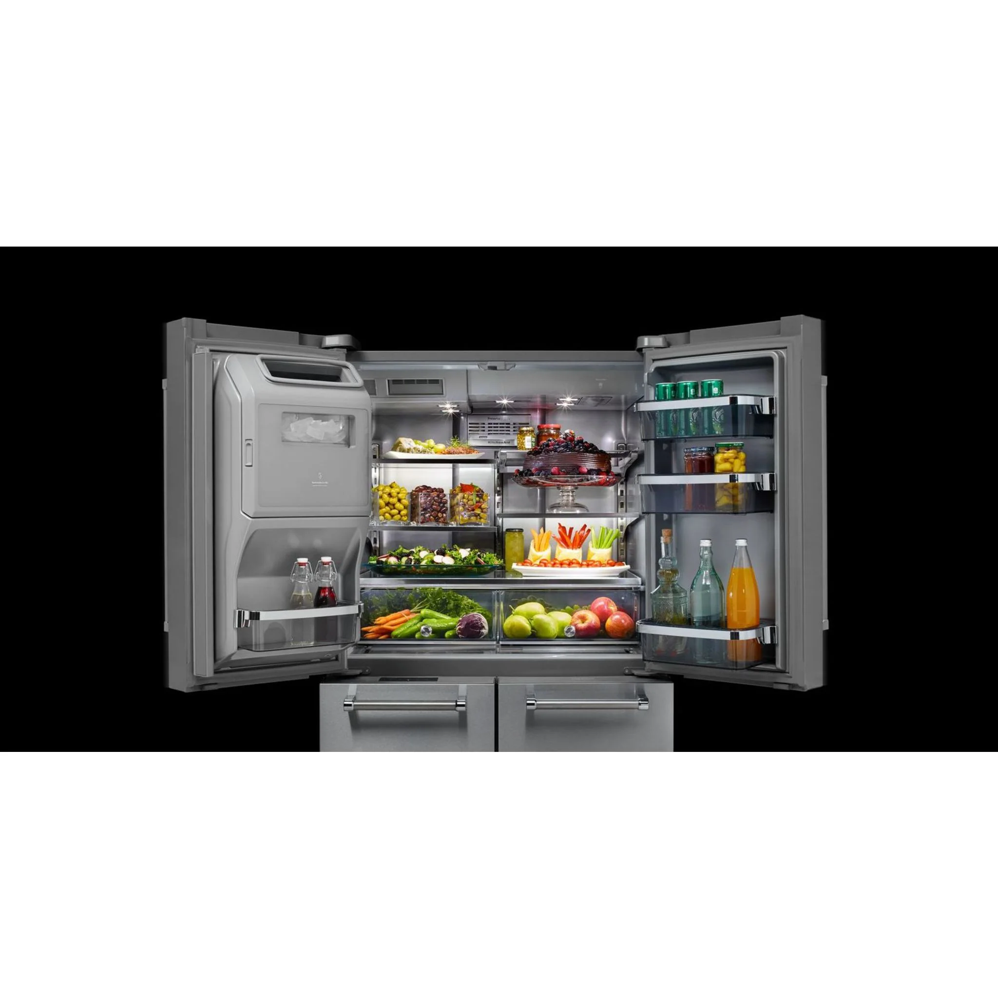 KitchenAid 25.8 Cu. Ft. 36" Multi-Door Freestanding Refrigerator with Platinum Interior Design -Stainless Steel (KRMF706ESS) - Image 11