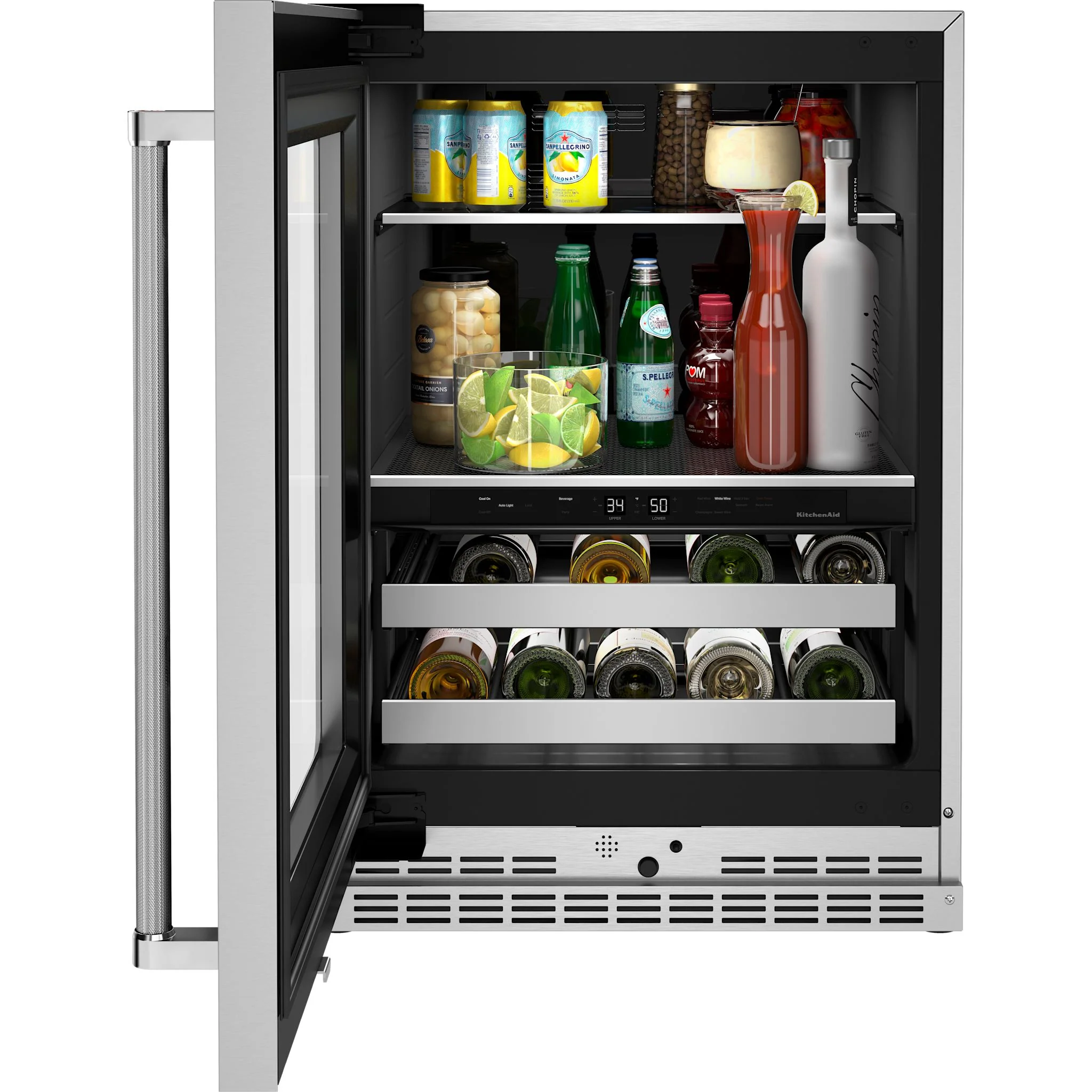 KitchenAid 24" Beverage Center with Glass Door and Metal-Front Racks -Stainless Steel (KUBL314KSS) - Image 7