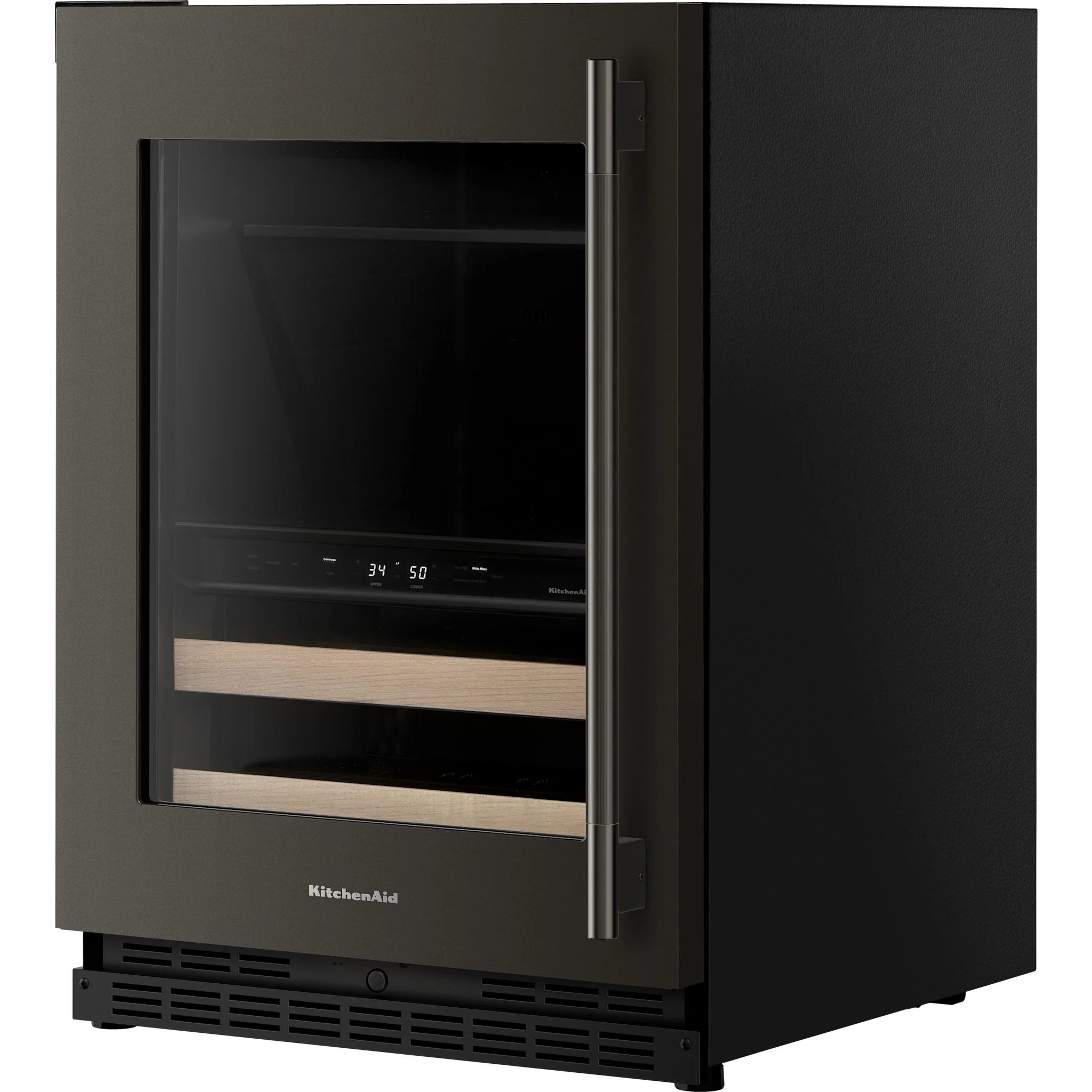 KitchenAid 24" Beverage Center with Glass Door and Wood-Front Racks - Black Ore (KUBL524SBE) - Image 11