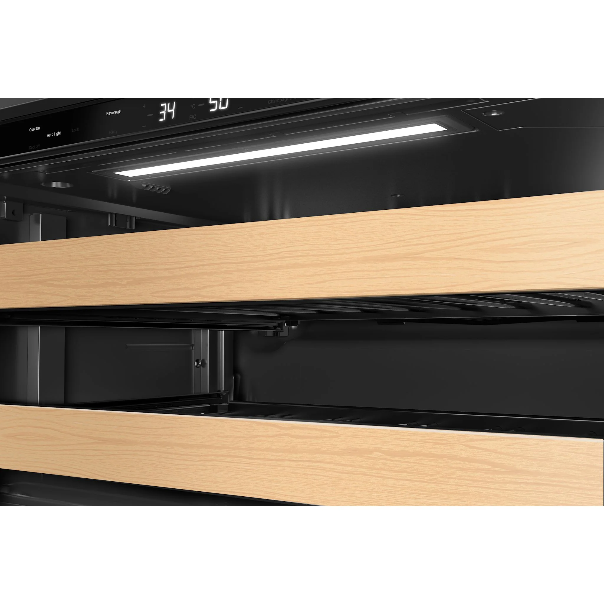 KitchenAid 24" Beverage Center with Glass Door and Wood-Front Racks - Black Ore (KUBL524SBE) - Image 15