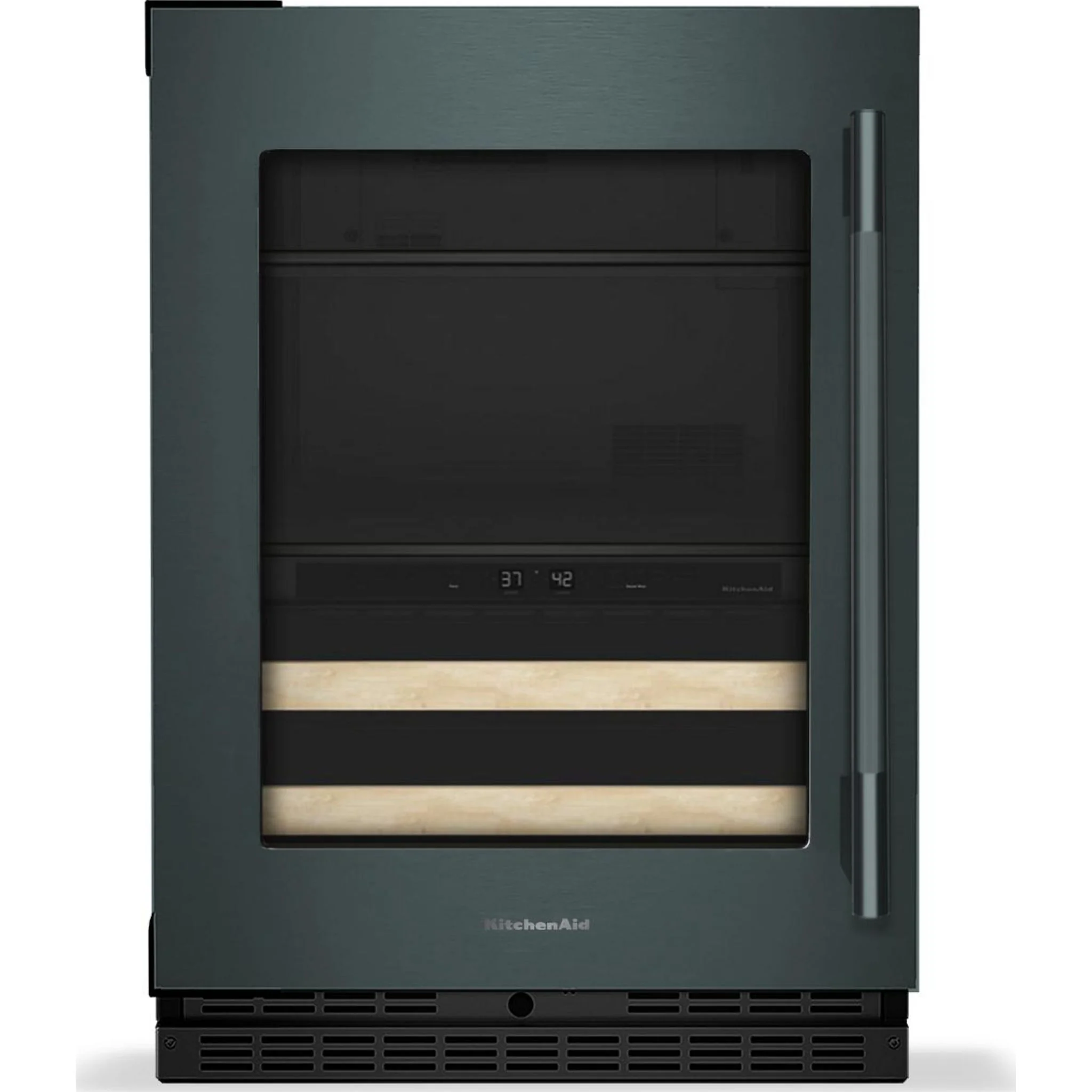 KitchenAid 24" Beverage Center with Glass Door and Wood-Front Racks - Juniper (KUBL524SJP)