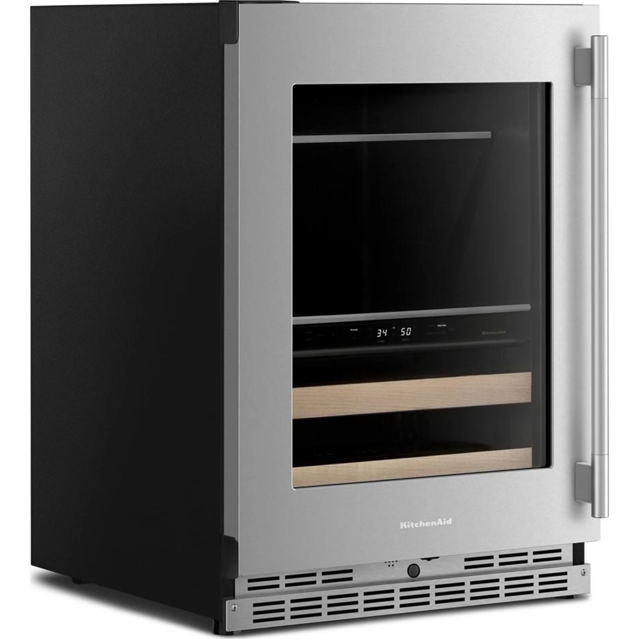 KitchenAid 24" Beverage Center with Glass Door and Wood-Front Racks - PrintShield™ Stainless Finish (KUBL524SPS) - Image 15