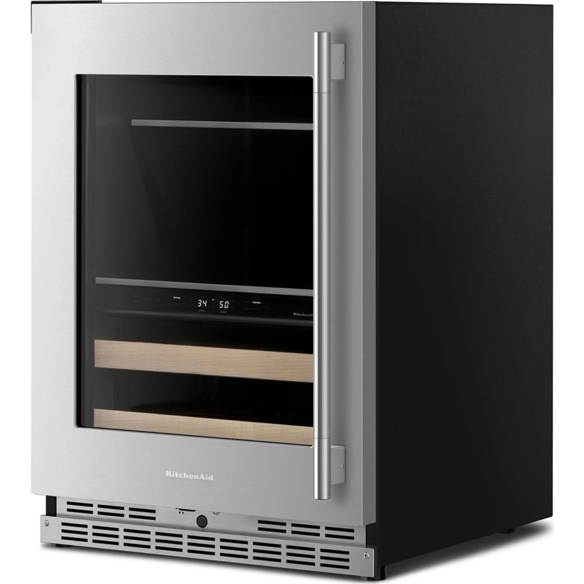 KitchenAid 24" Beverage Center with Glass Door and Wood-Front Racks - PrintShield™ Stainless Finish (KUBL524SPS) - Image 16