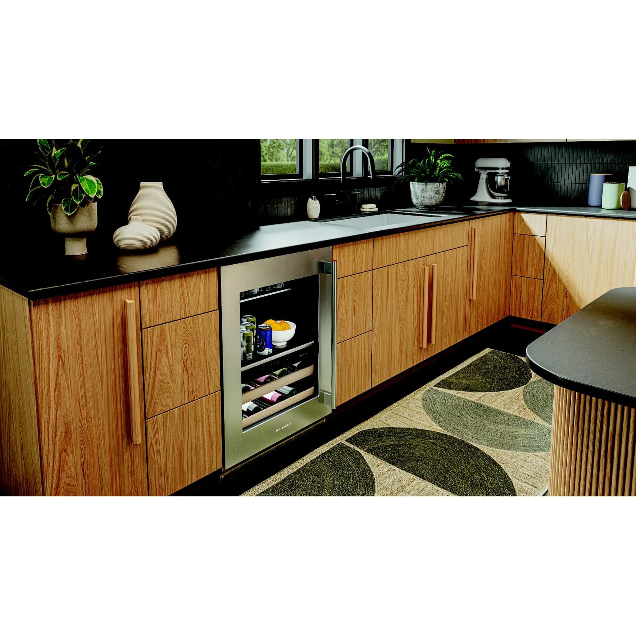 KitchenAid 24" Beverage Center with Glass Door and Wood-Front Racks - PrintShield™ Stainless Finish (KUBL524SPS) - Image 5