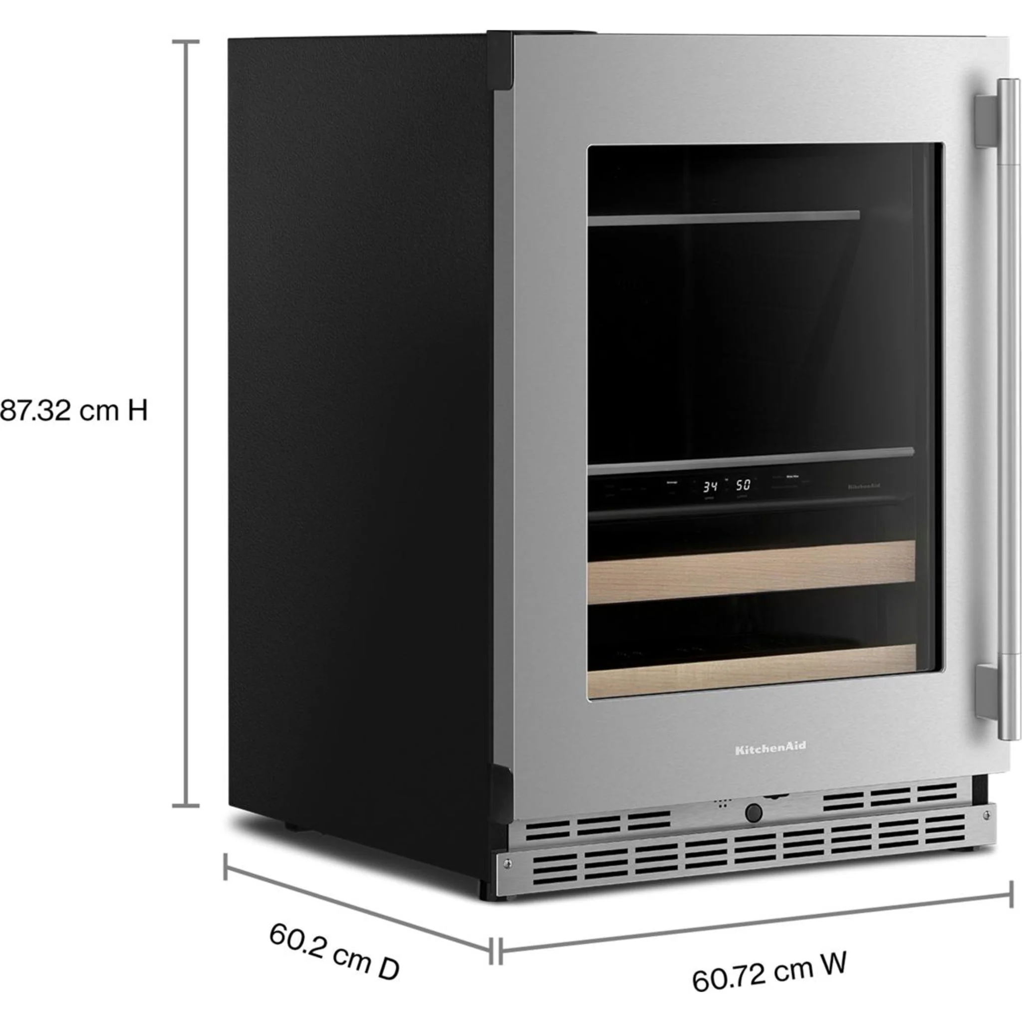 KitchenAid 24" Beverage Center with Glass Door and Wood-Front Racks - PrintShield™ Stainless Finish (KUBL524SPS) - Image 7