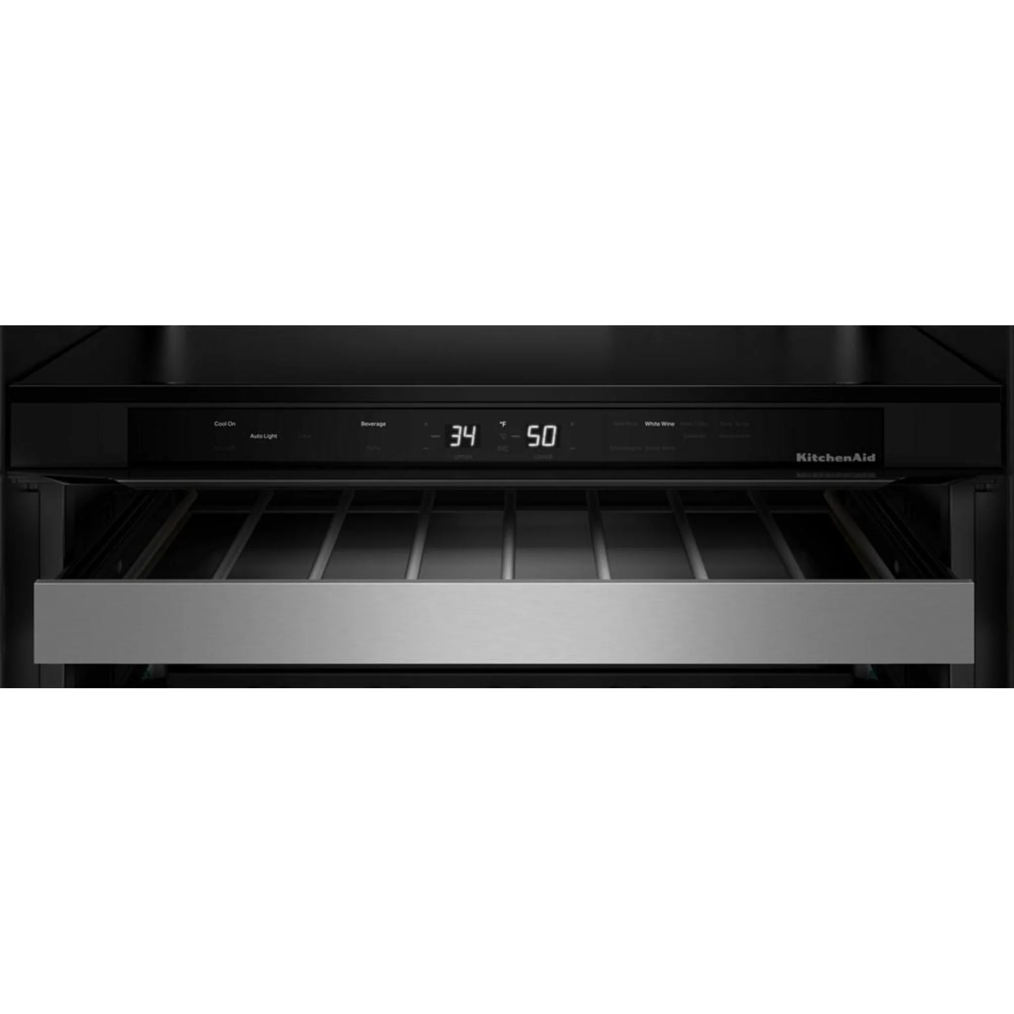 KitchenAid 24" Beverage Center with Glass Door and Wood-Front Racks - PrintShield™ Stainless Finish (KUBL524SPS) - Image 9