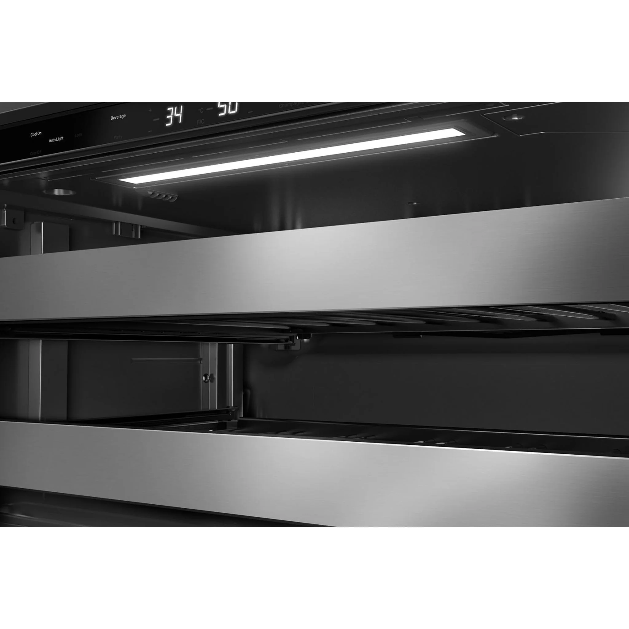 KitchenAid 24" Beverage Center with Glass Door and Metal-Front Racks - Black Cabinet/Stainless Doors (KUBL524SSB) - Image 10