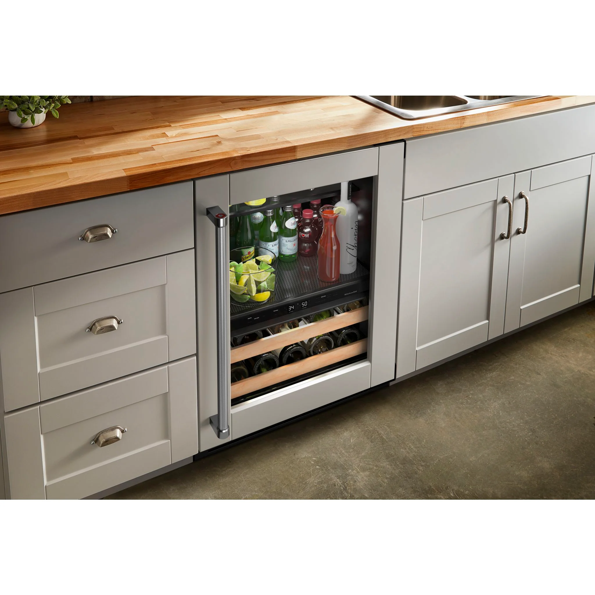 KitchenAid 24" Panel-Ready Beverage Center with Wood-Front Racks -Panel Ready (KUBR214KPA) - Image 10
