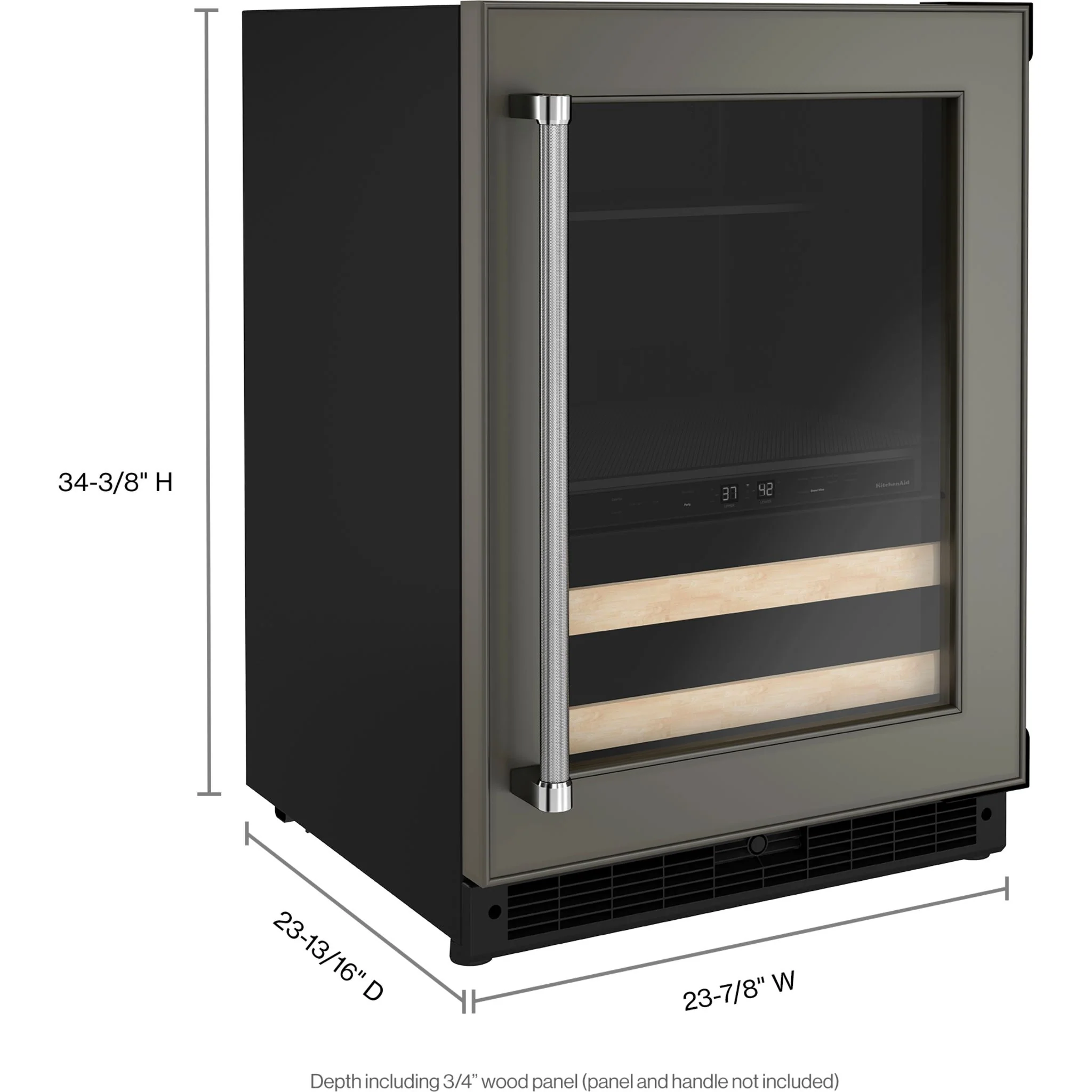 KitchenAid 24" Panel-Ready Beverage Center with Wood-Front Racks -Panel Ready (KUBR214KPA) - Image 2