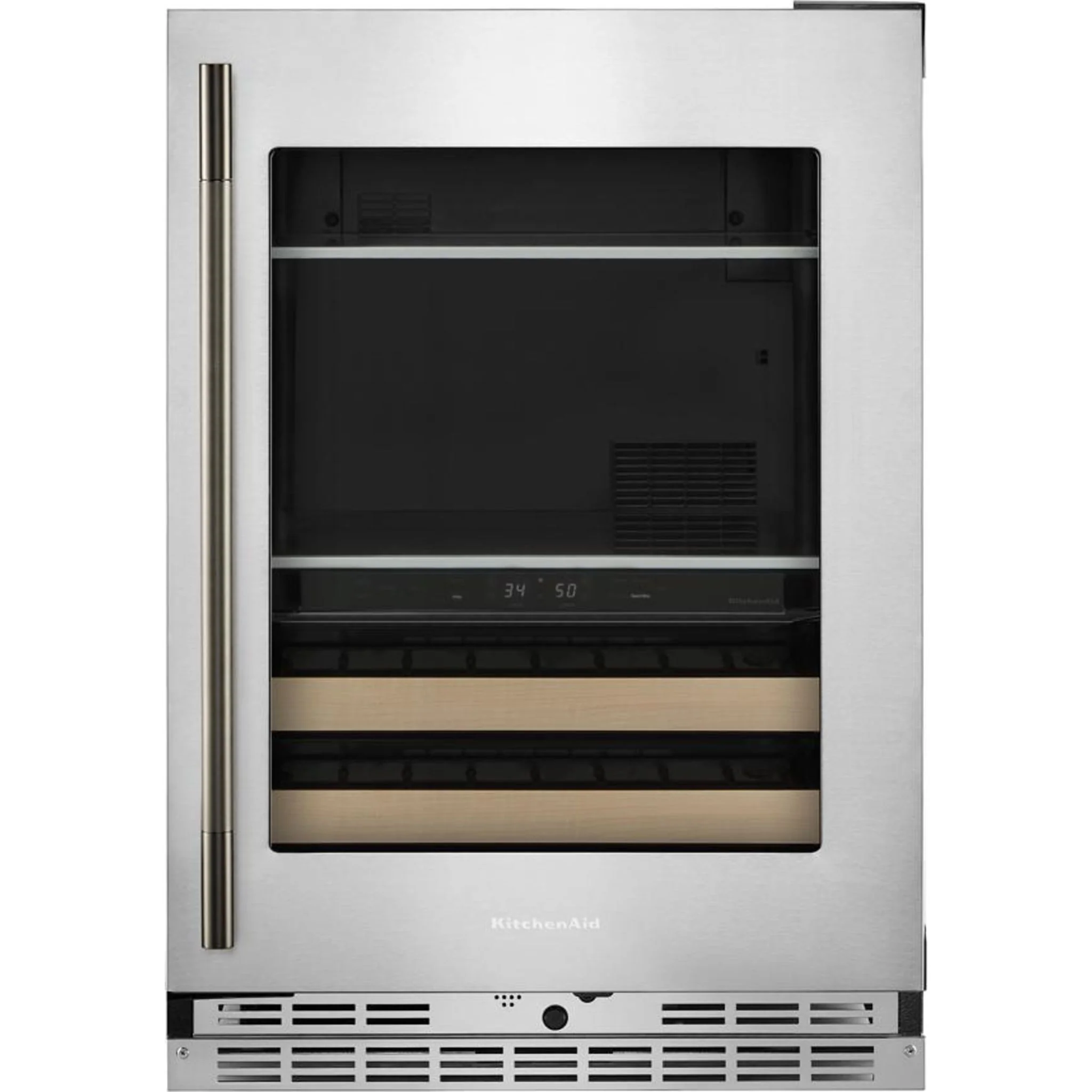 KitchenAid 24" Beverage Center with Glass Door and Wood-Front Racks - PrintShield™ Stainless Finish (KUBR524SPS) - Image 14