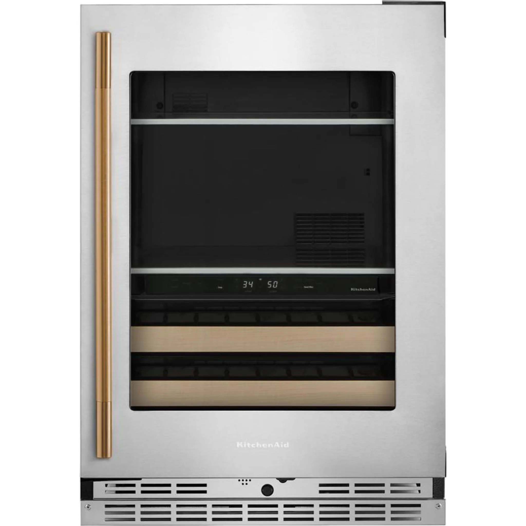 KitchenAid 24" Beverage Center with Glass Door and Wood-Front Racks - PrintShield™ Stainless Finish (KUBR524SPS) - Image 5
