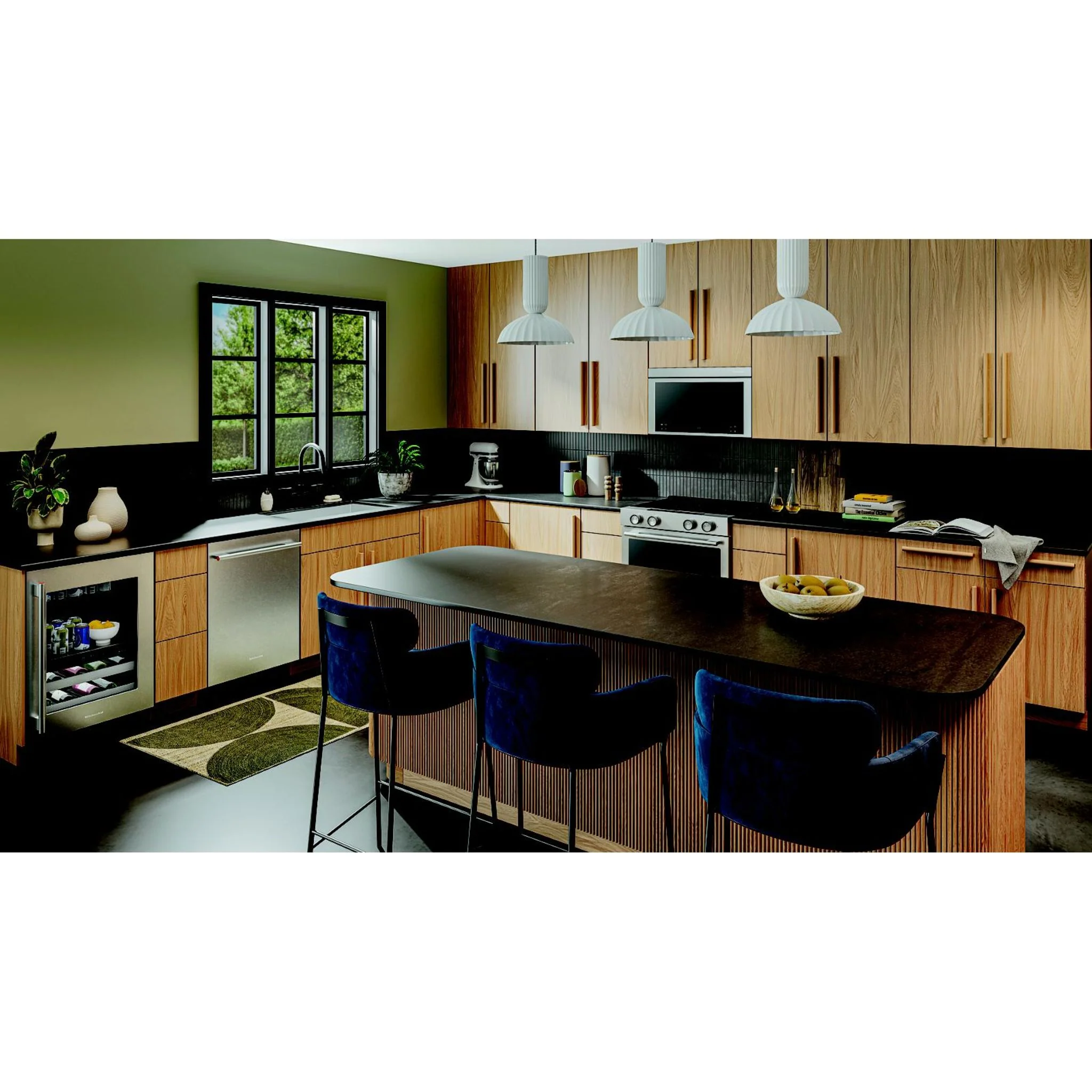KitchenAid 24" Beverage Center with Glass Door and Metal-Front Racks - Black Cabinet/Stainless Doors (KUBR524SSB) - Image 7
