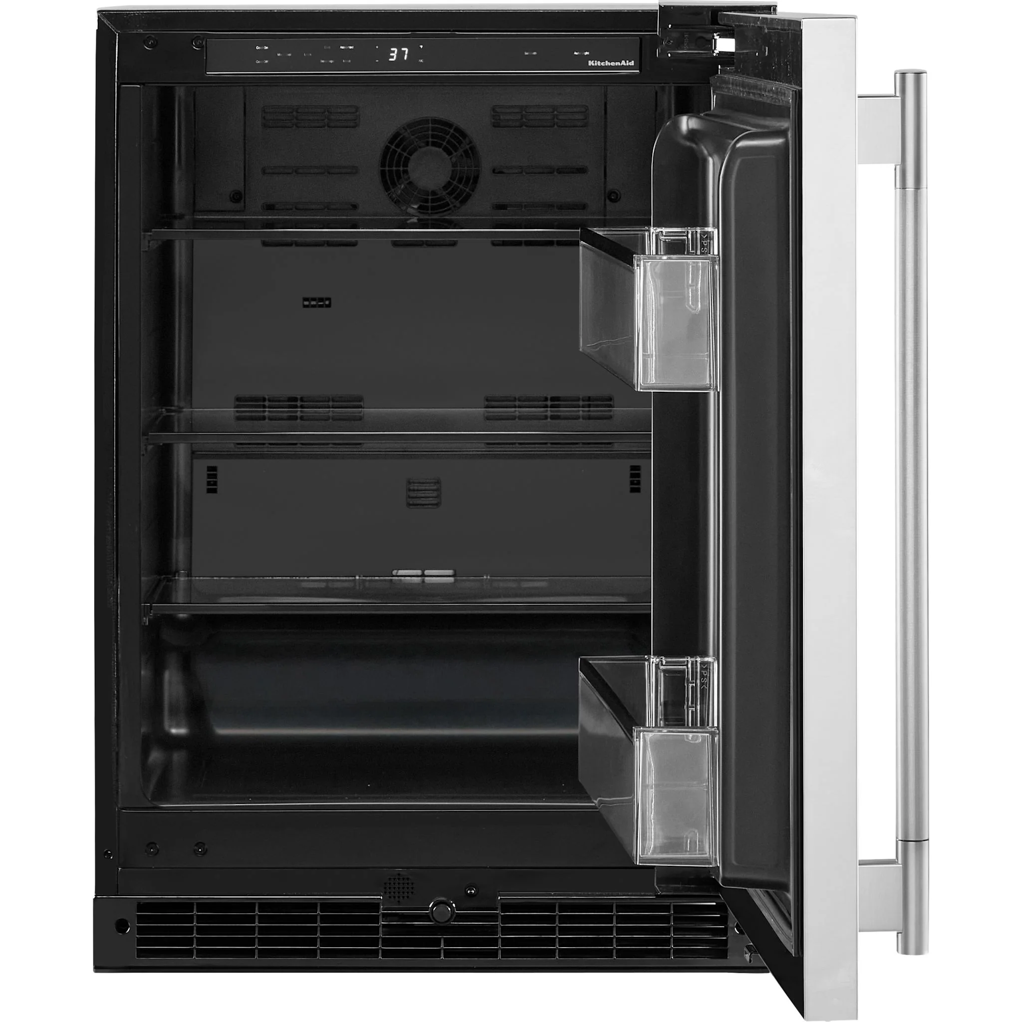 KitchenAid Beverage Cooler (KURR124SSB) - Black Cabinet/Stainless Doors - Image 6