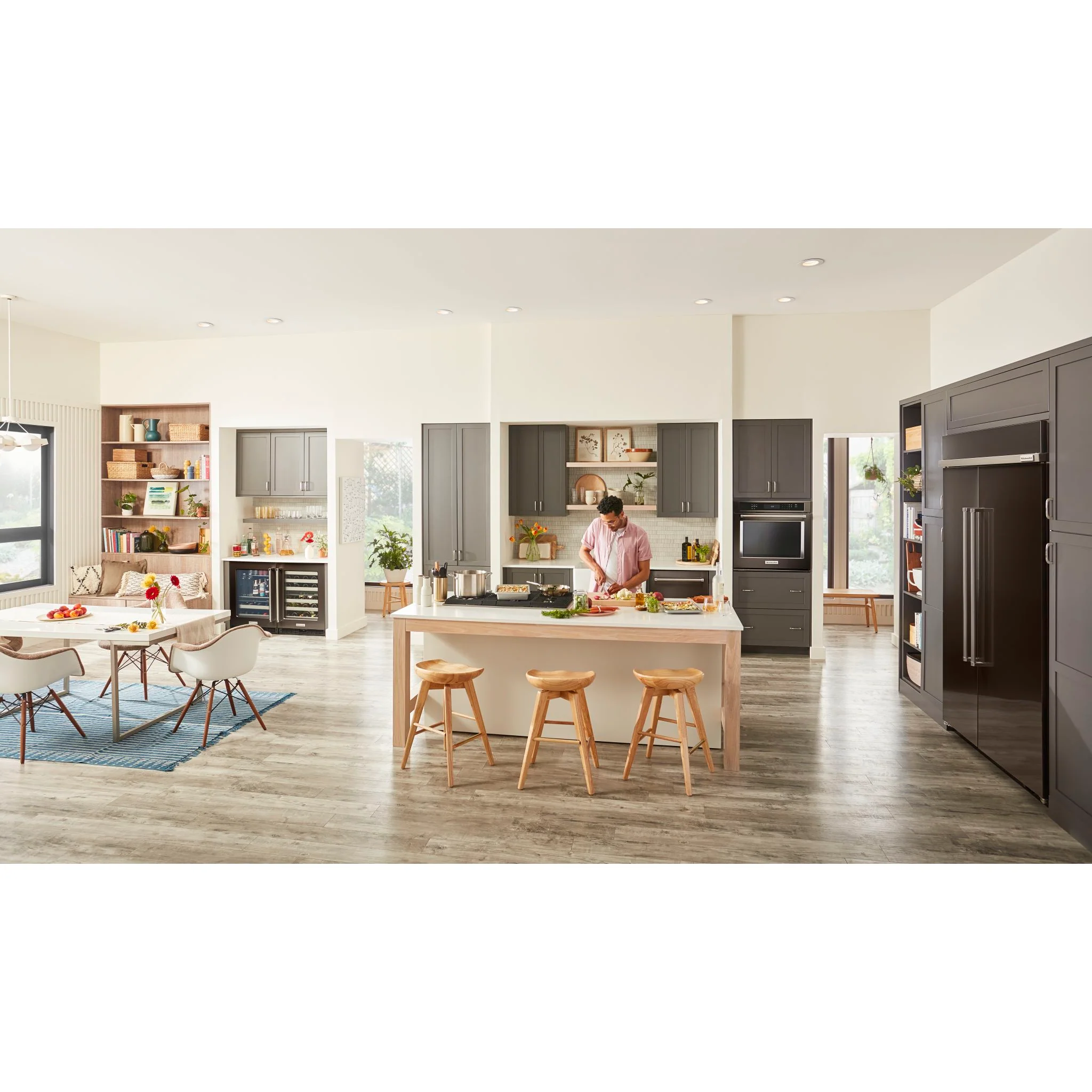 KitchenAid 24" Undercounter Refrigerator with Glass Door and Shelves with Metallic Accents and PrintShieldFinish -Black Stainless (KURR314KBS) - Image 12