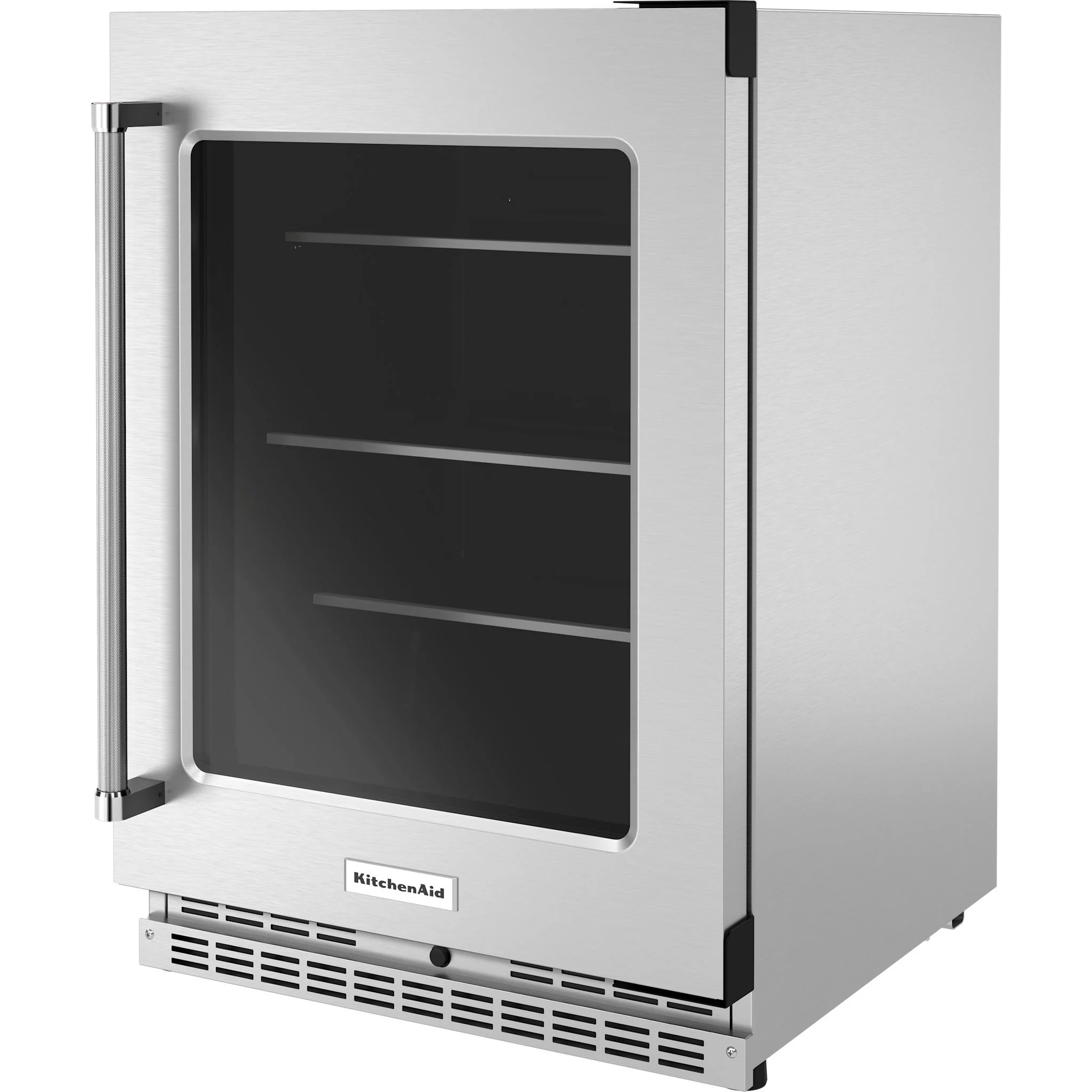 KitchenAid 24" Undercounter Refrigerator with Glass Door and Shelves with Metallic Accents -Stainless Steel (KURR314KSS) - Image 3
